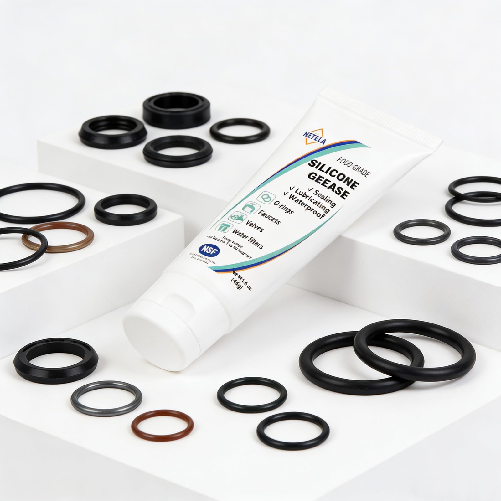 NetLea 1.6wt oz Multi-Purpose Silicone Grease Dielectric 1Pack-Wt.1.6oz