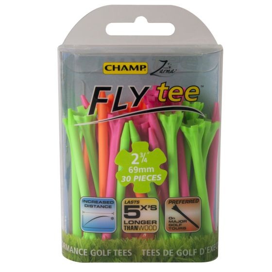Champ Zarma FLYtee Golf Tees Plastic Low Friction Durable Driver Tee Pack - NEW