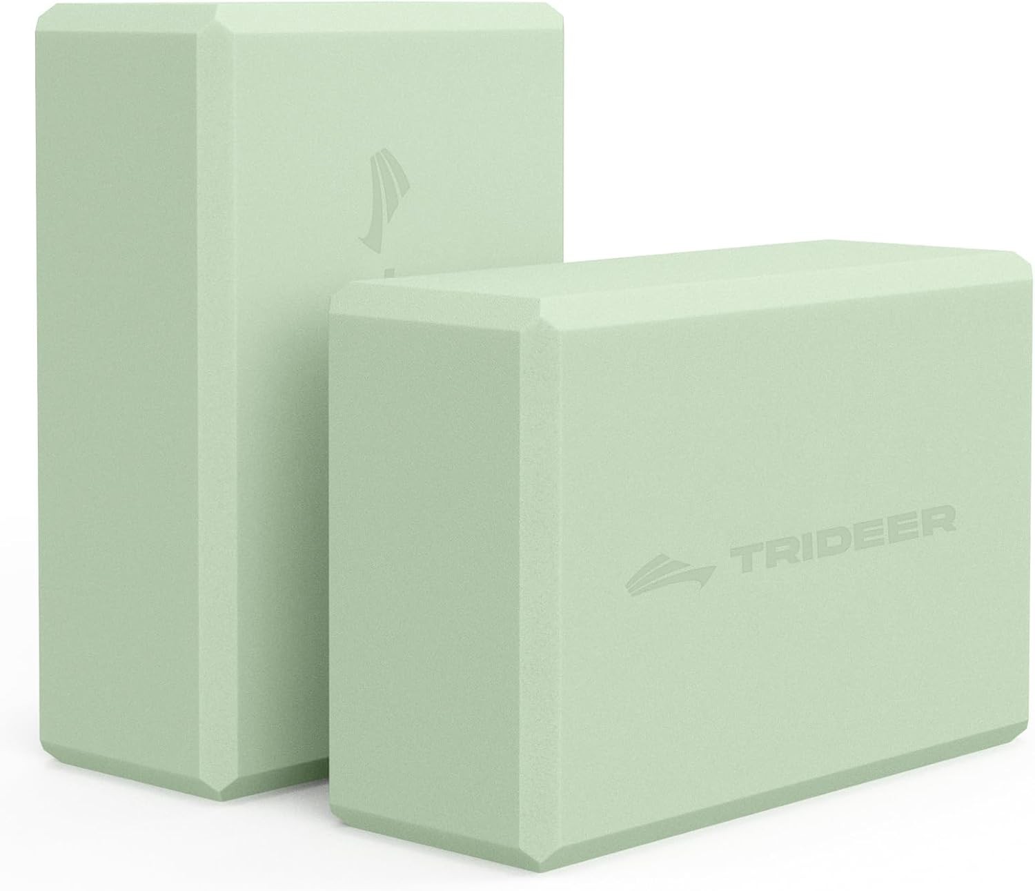 Yoga Blocks 2 Pack, Soft Non-Slip Foam Blocks with Beveled Edges for Alignment