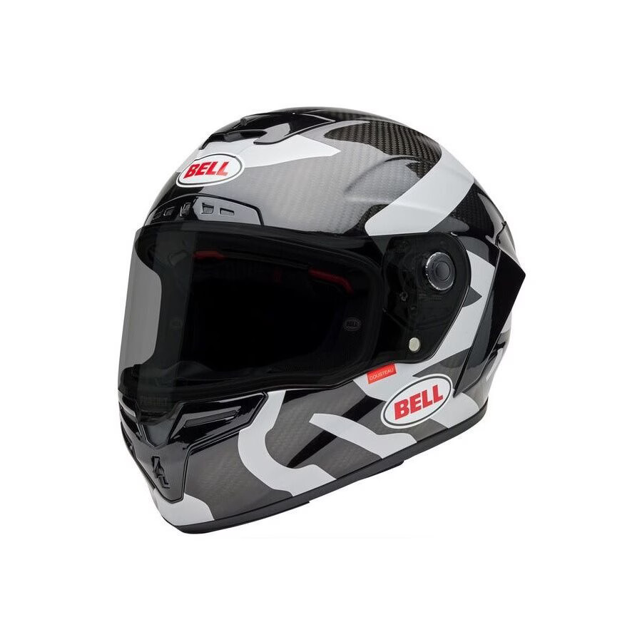 Bell Race Star Flex DLX Hello Cousteau Equidae Helmet - Matte/Gloss Black/Grey,