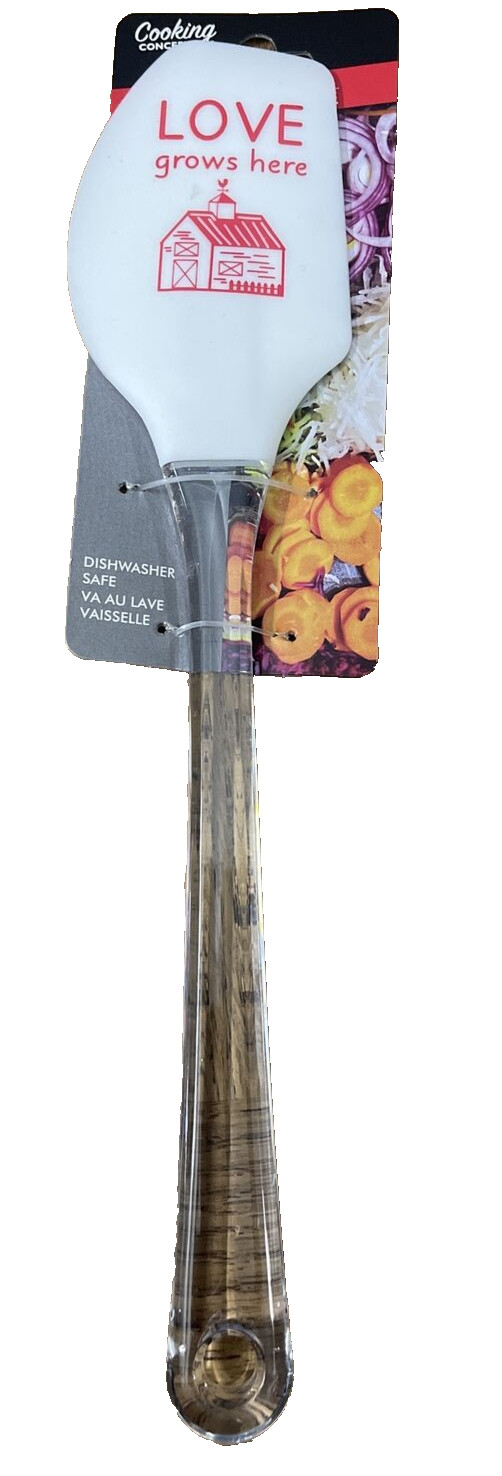 Cooking Concepts Silicone Spatula "Love Grows Here"-Brand New-SHIPS N 24 HOURS