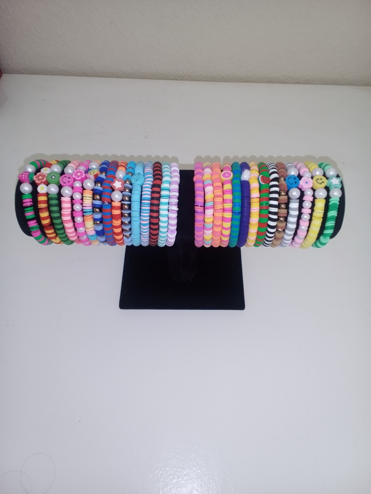 Hand Made Clay Beaded Bracelets (Customize Your Own or Choose) Christmas Gift