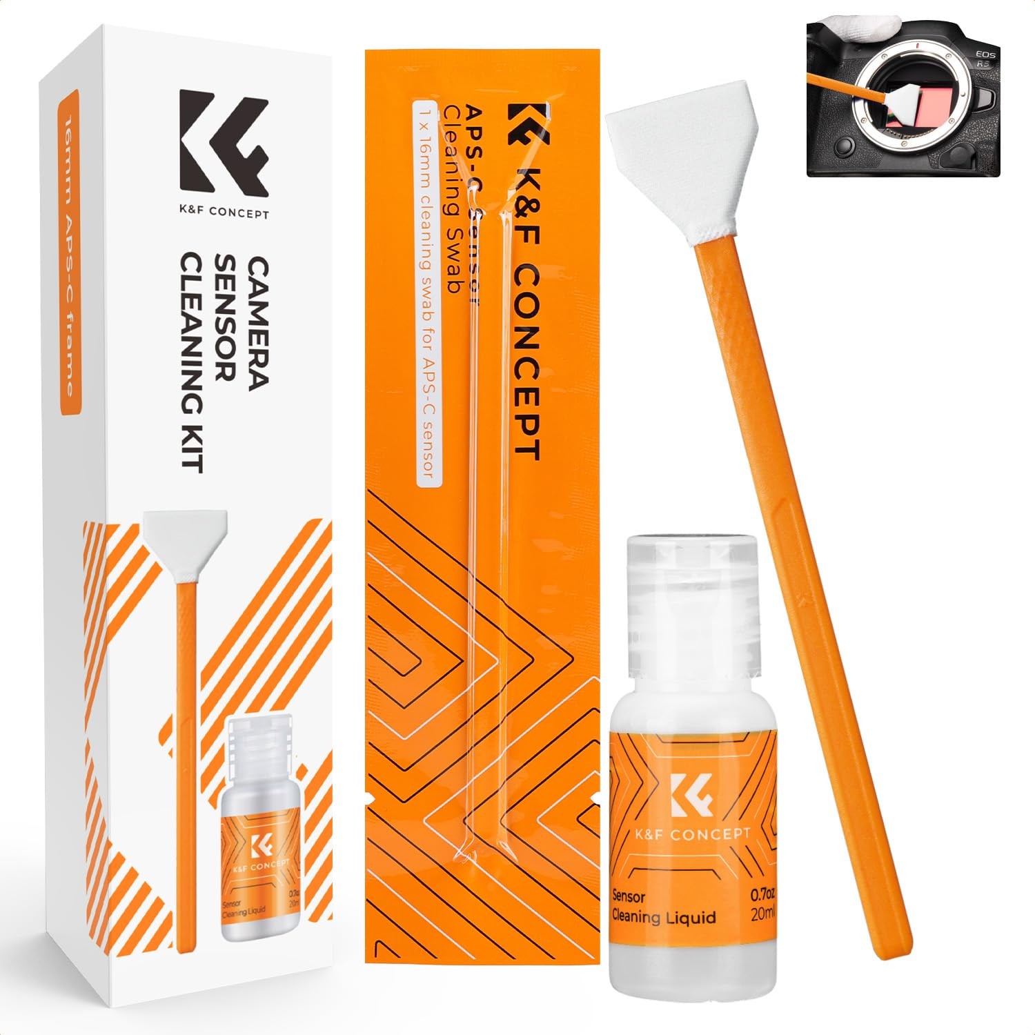 APSC Sensor Cleaning Swabs 16mm Microfiber Fluid Kit For DSLR Camera