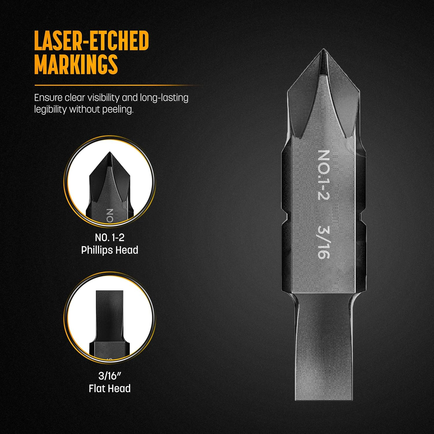 4-Pack Replacement Screwdriver Bits, Designed for Leatherman Multi-Tools, Philli