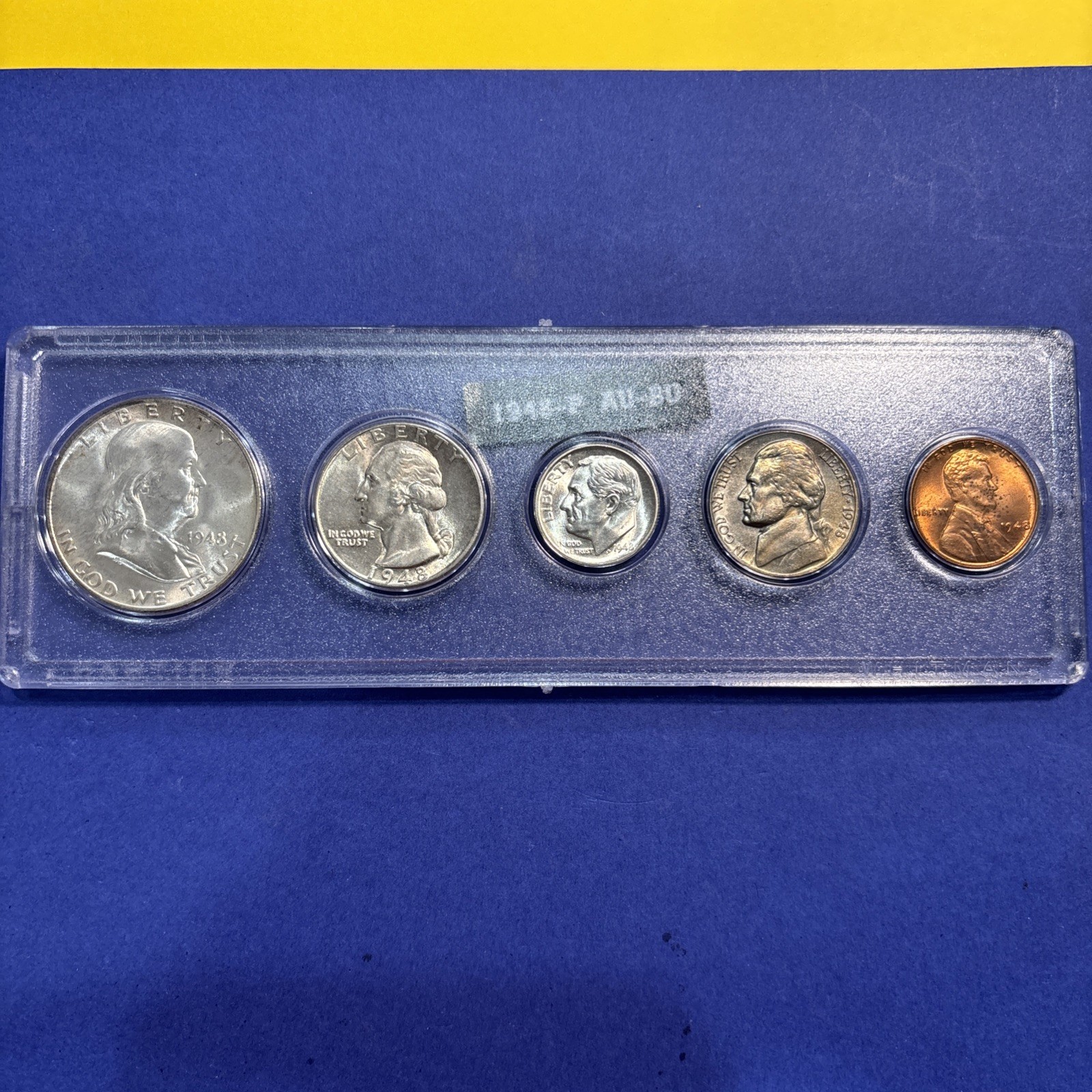 1948-P AU-BU U.S. 90% Silver Mint Set Nice High Quality Coins A+++