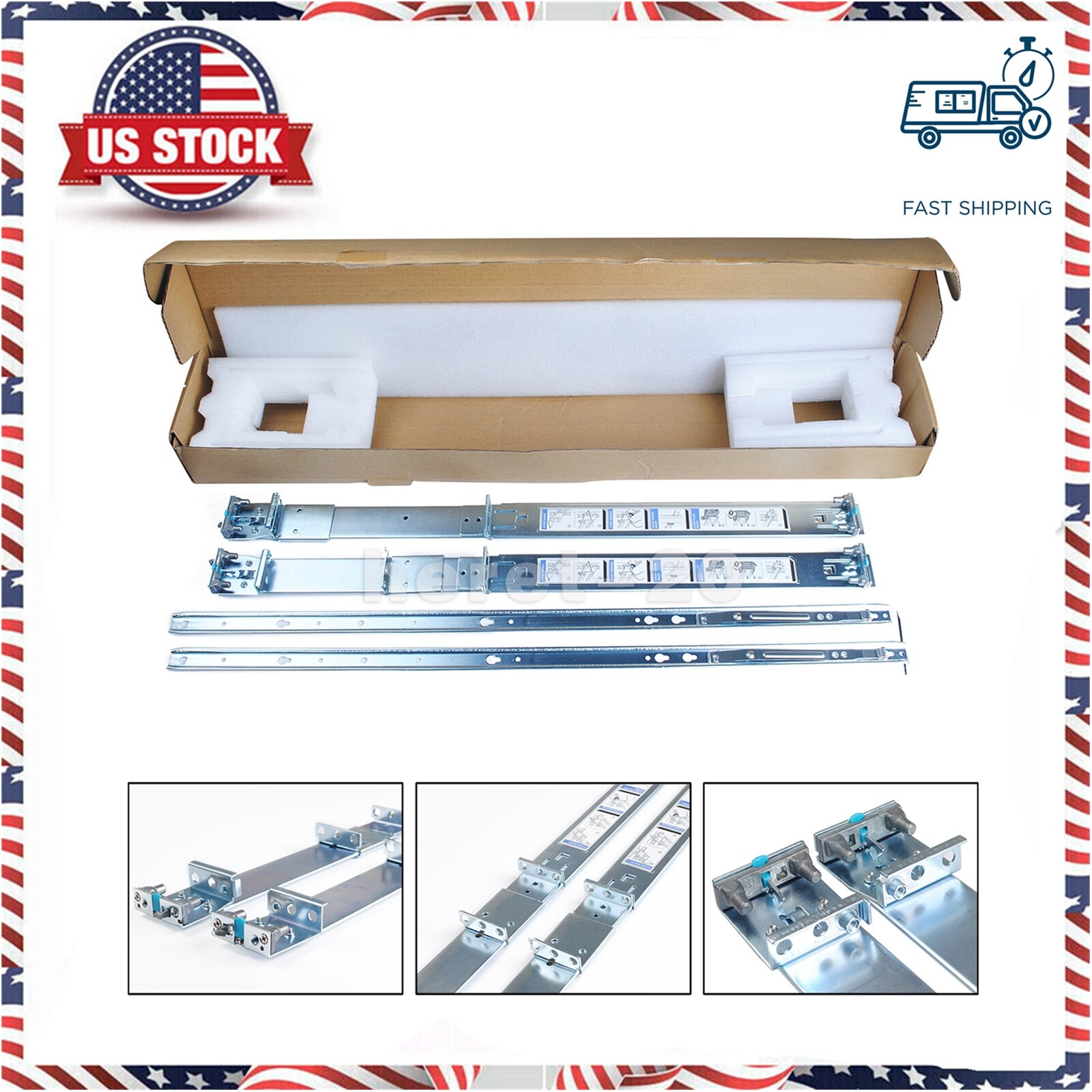 053D7M Rack Rail Kit New For Server 1U A8 Dell PE R420 R430 R440 R620 R630 R6415