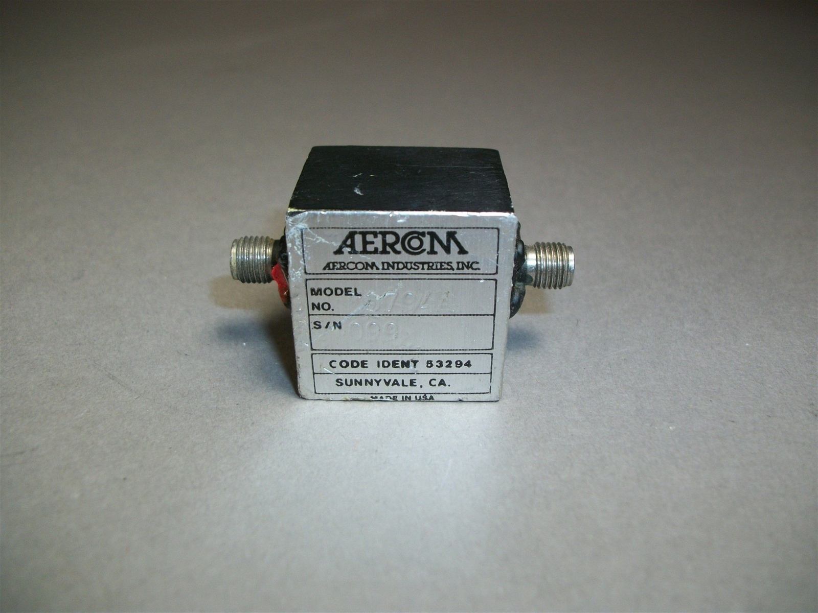 Aercom Industries / Narda 3794A SMA RF Isolator - USED