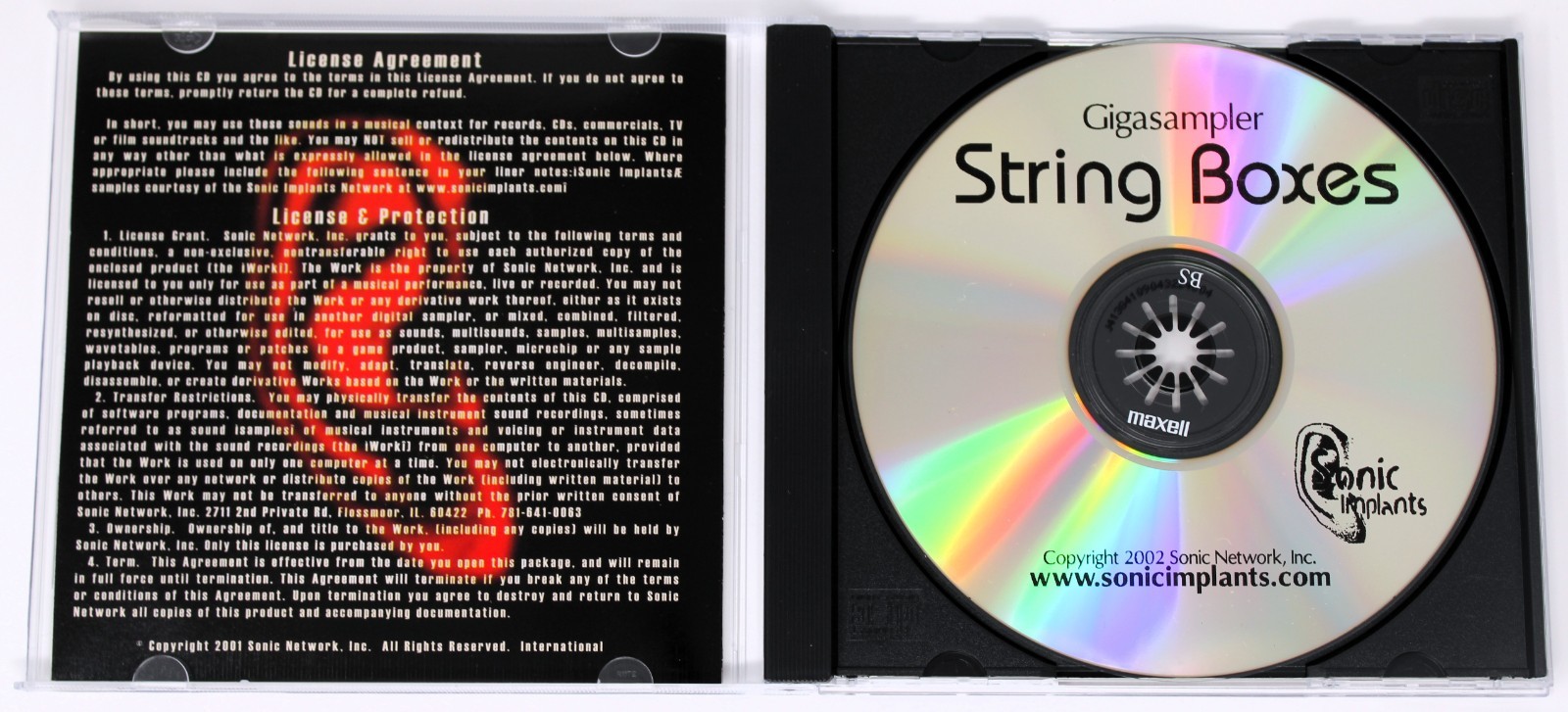 Sonic Implants Stringboxes Mellotron & Arp Gigasampler Sound Library/Sampling CD