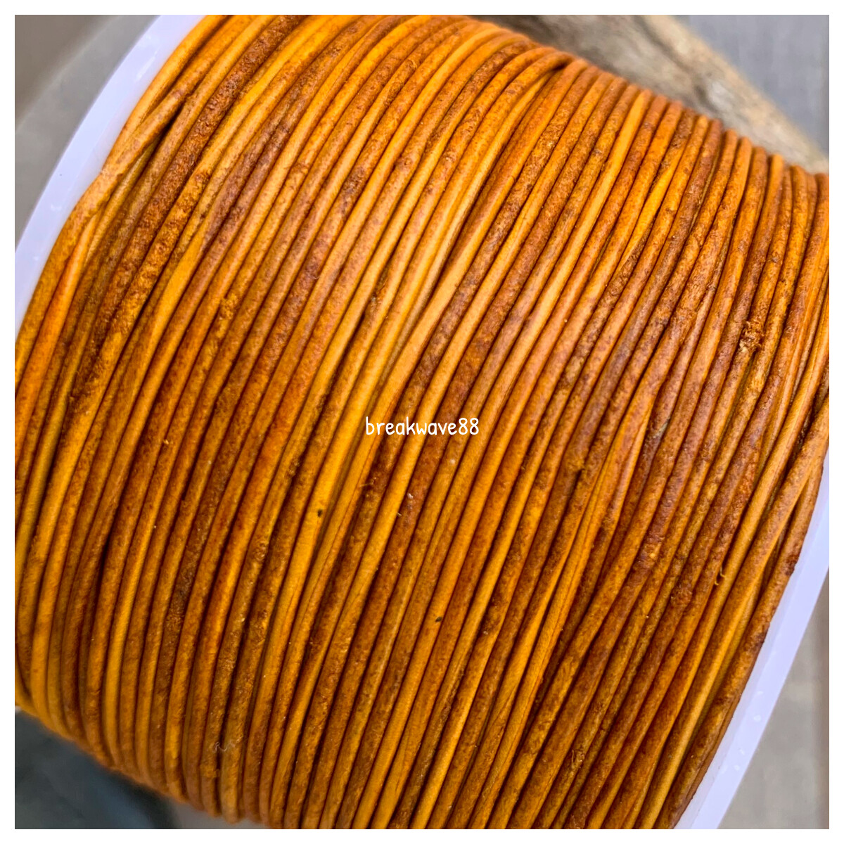 0.5mm Premium Quality Antique Yellow Mustard Brown Leather Round Leather Cord 24