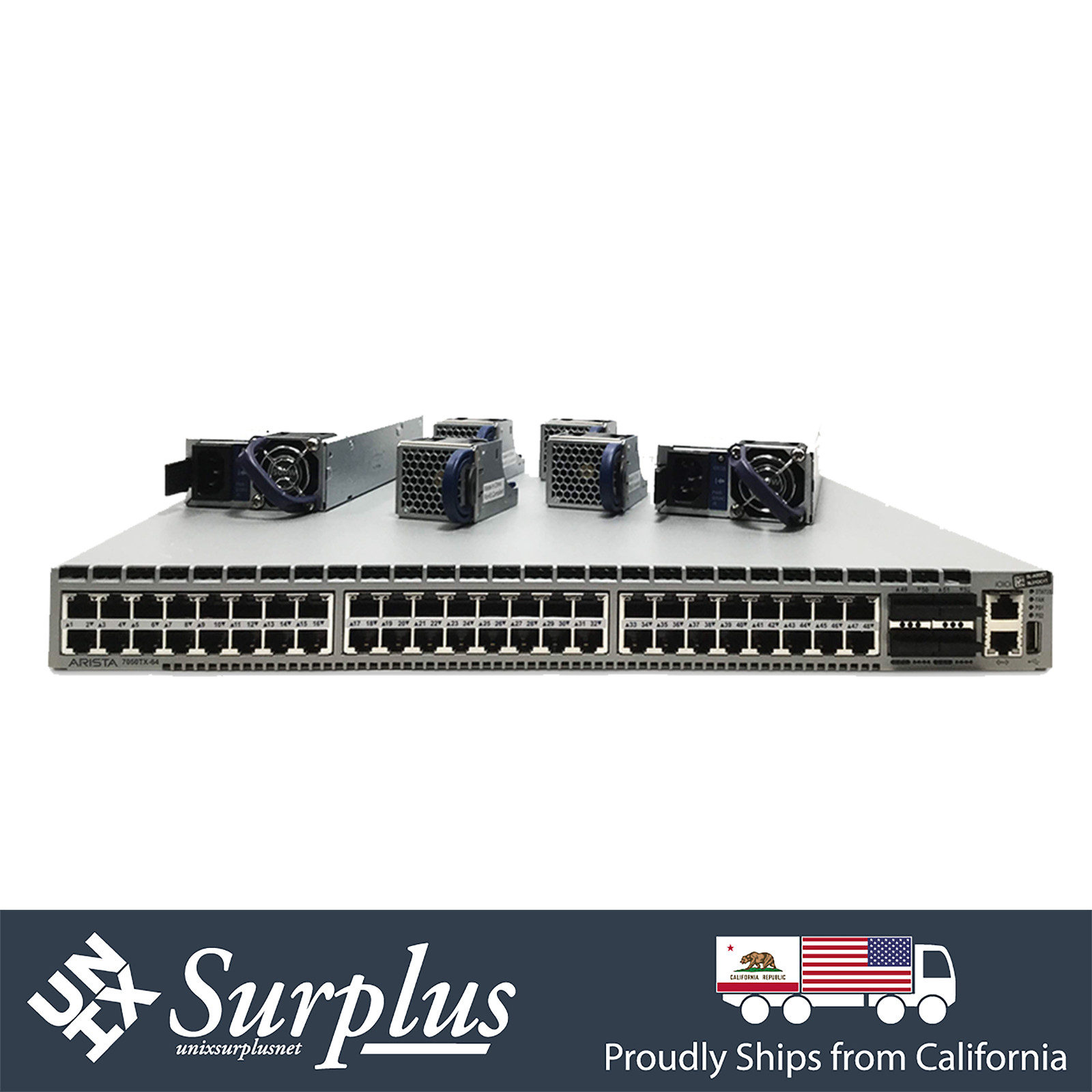 48 Port 10GB RJ45 Low Power 300W Switch Arista 1/10GBASE-T |4x 40G 1 Yr Warranty