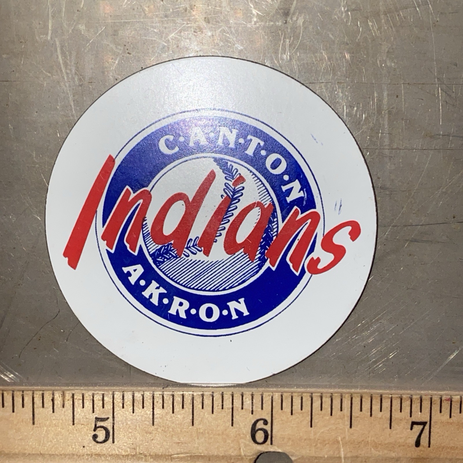 Vintage Canton - Akron Indians Eastern Minor League Baseball Refrigerator Magnet