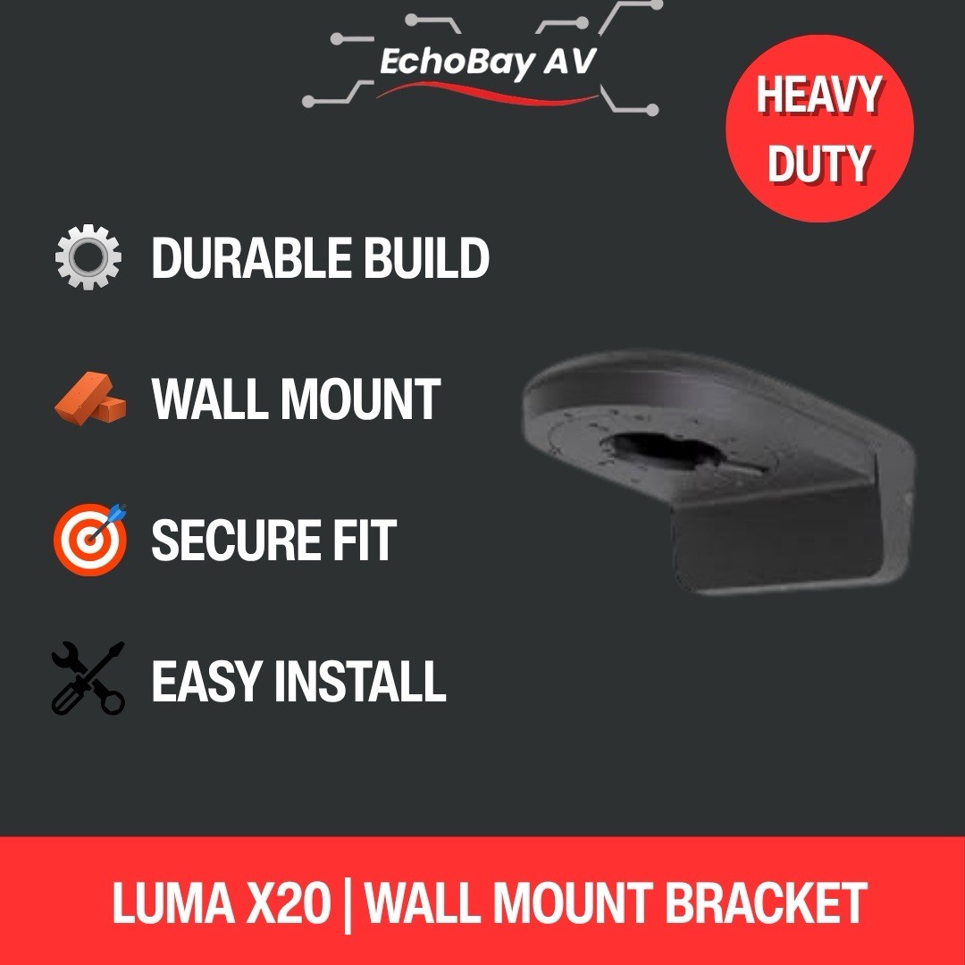 Luma X20 WP Fixed Turret/Dome Wall Mount Bracket- Black (LUM-A20-WMB-TBD)
