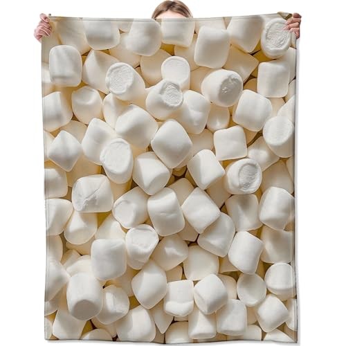Marshmallow Blanket,Gifts for Sweet Lovers,Lightweight 50"x60" Marshmallow01