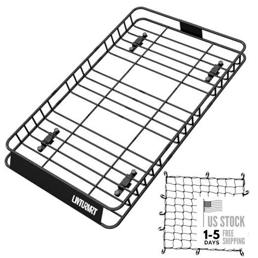 64 x 39 Inch Universal 300LB Heavy Duty Roof Rack Cargo with 64"roof with net