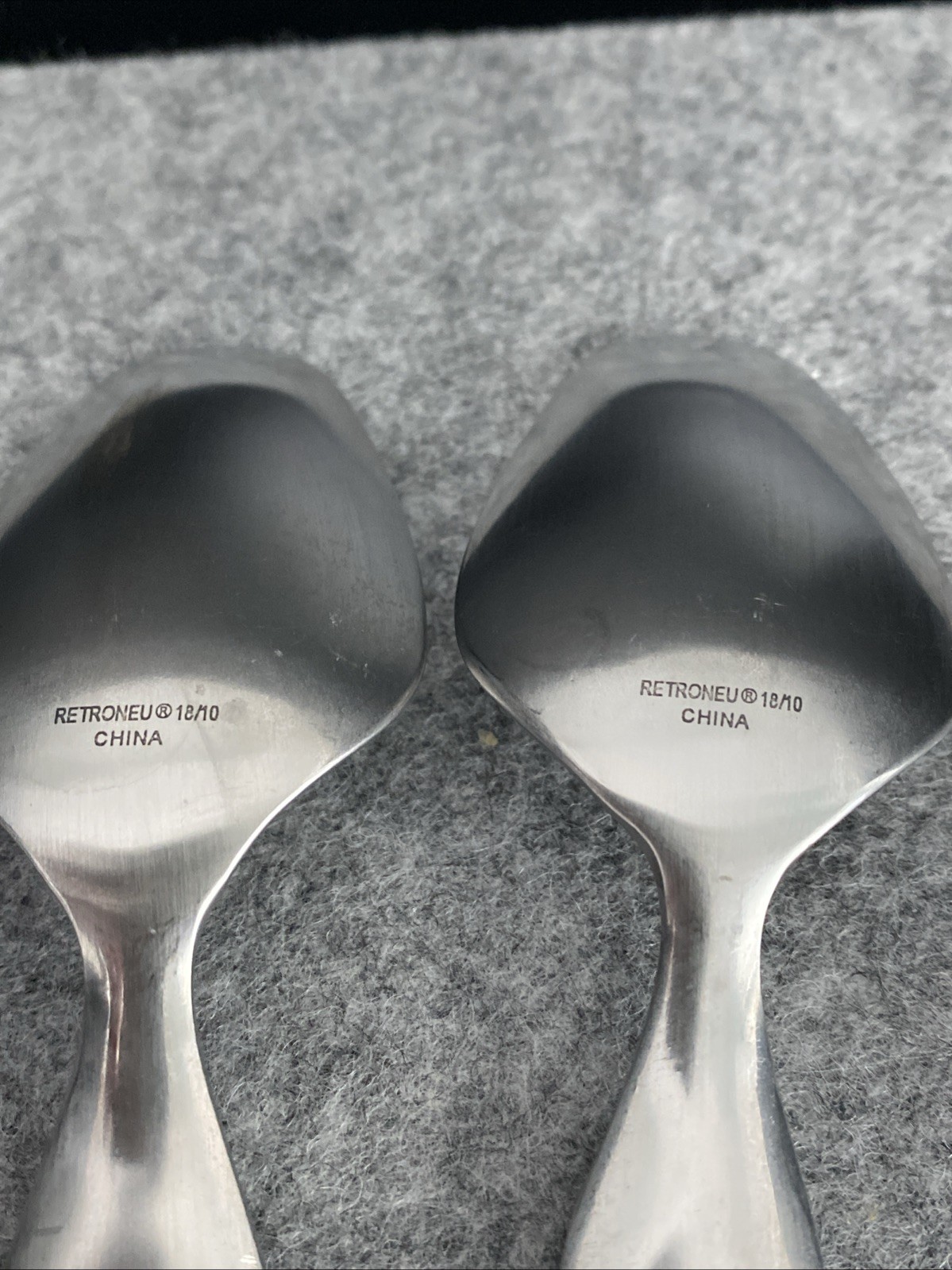 4 Retroneu 18/10 Stainless SILHOUETTE Flatware Dinner Spoon Flatware