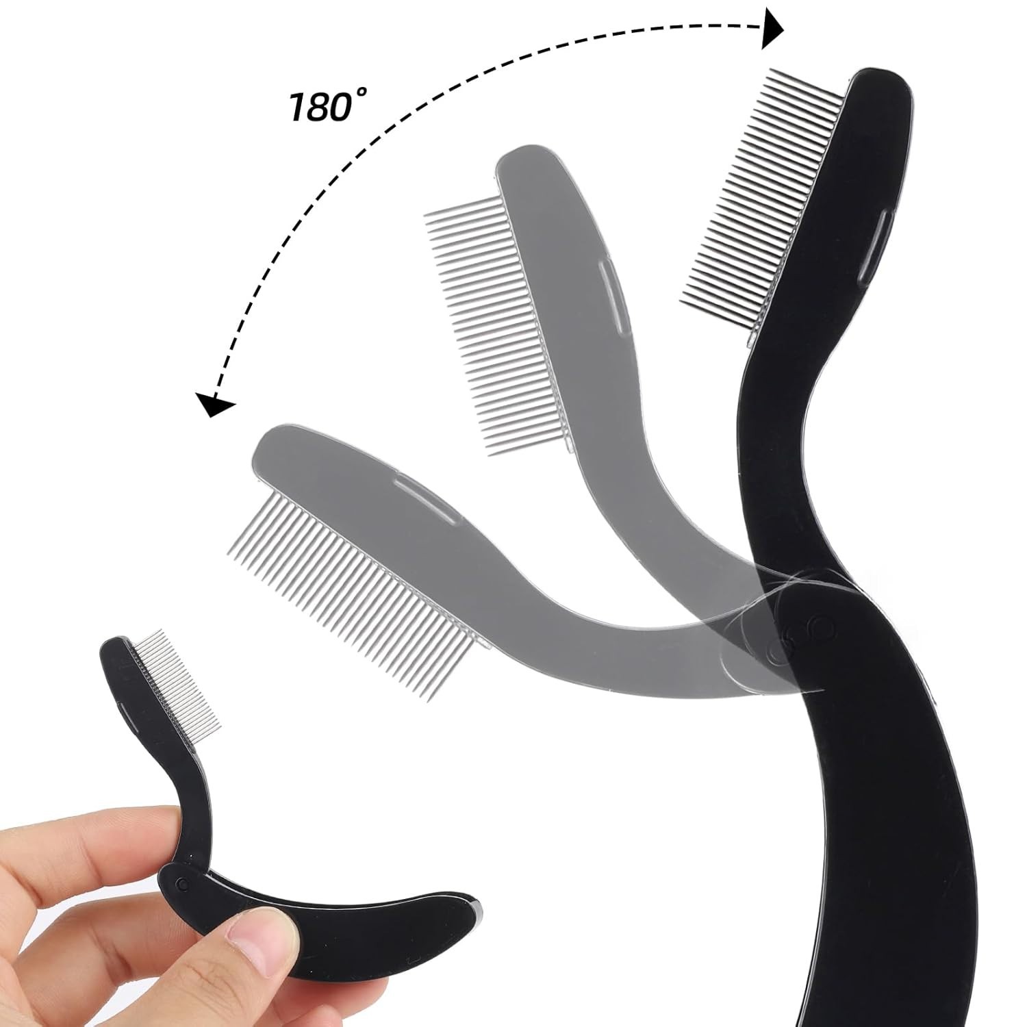Metal Teeth Eyelash Comb for Even Lash Separation After Mascara Application