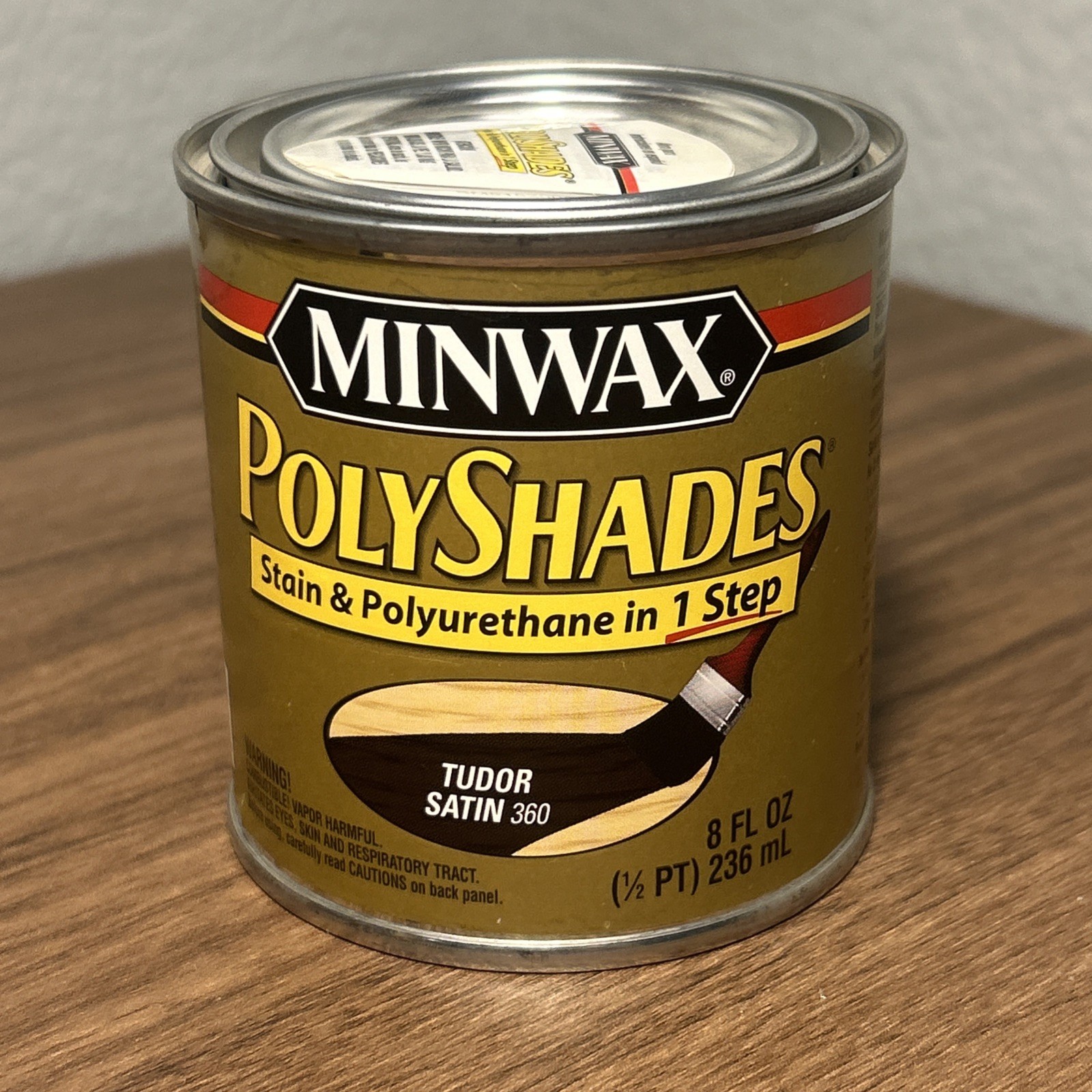 Minwax Polyshades Stain Polyurethane TUDOR Satin 360 1/2 Pint Discontinued