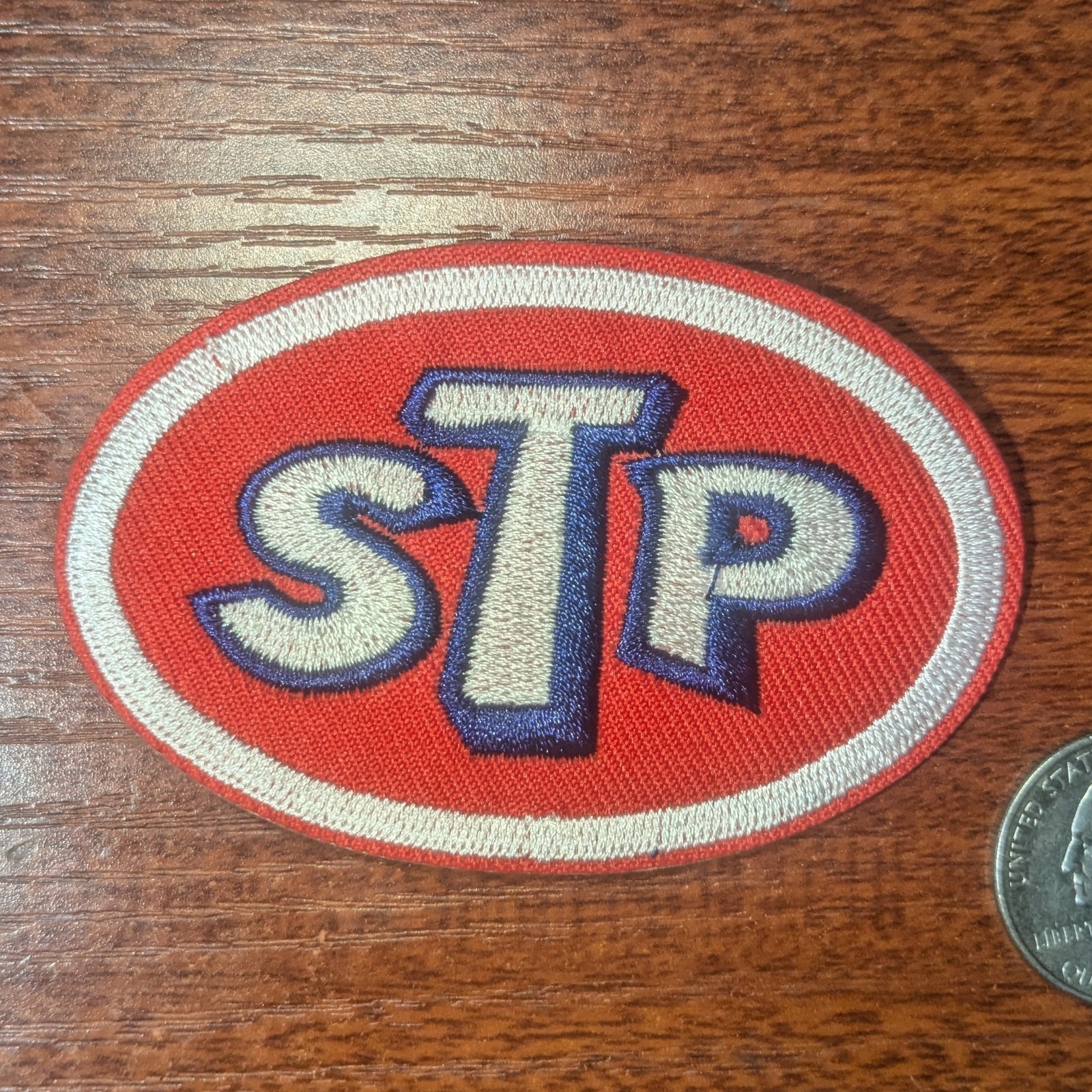 STP Patch Oil Motorsport Racing Vintage Logo Embroidered Iron On 2.25x3.25"