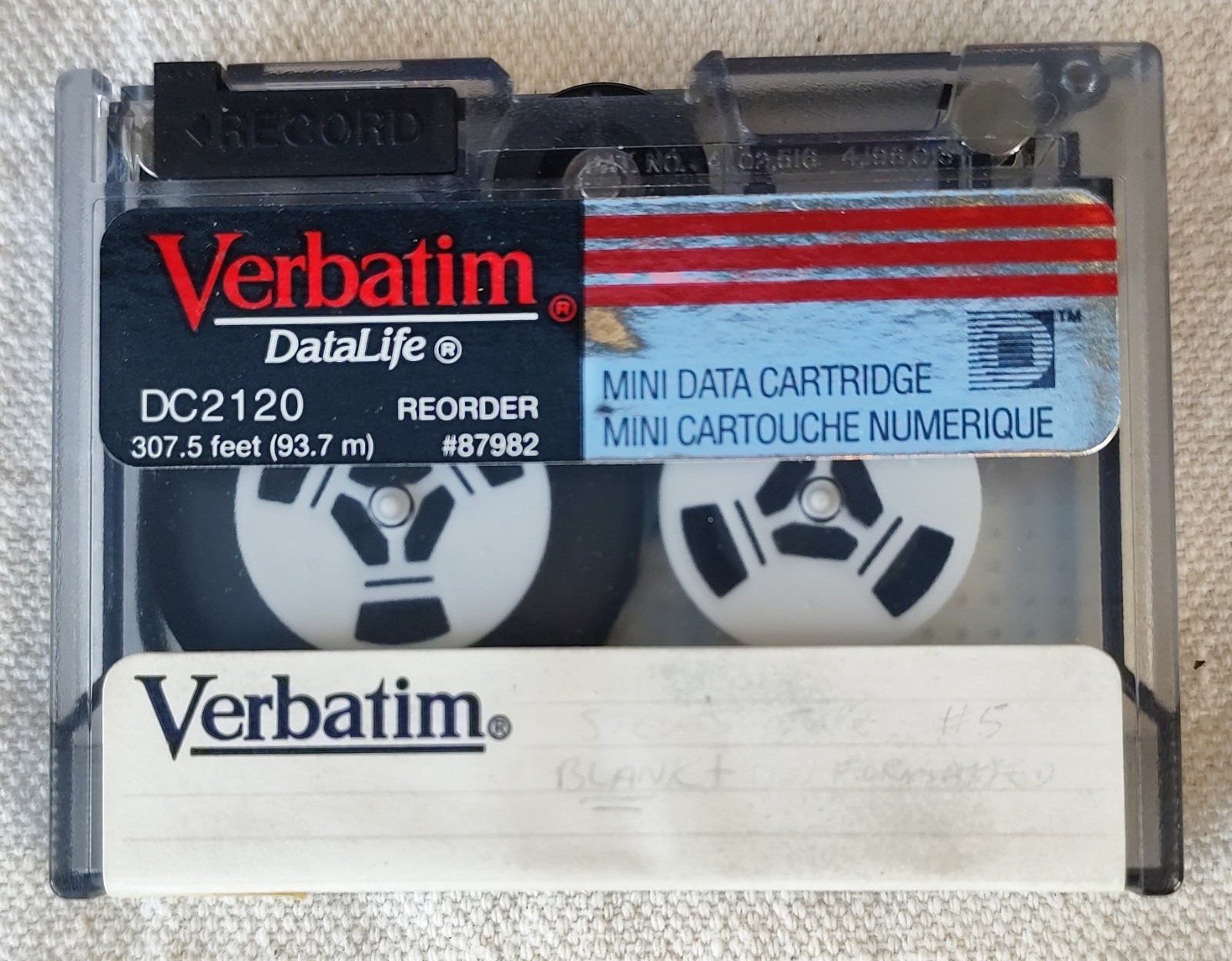 Verbatim DataLife DC2120 Mini Data Cartridge Tape, Reorder #87982
