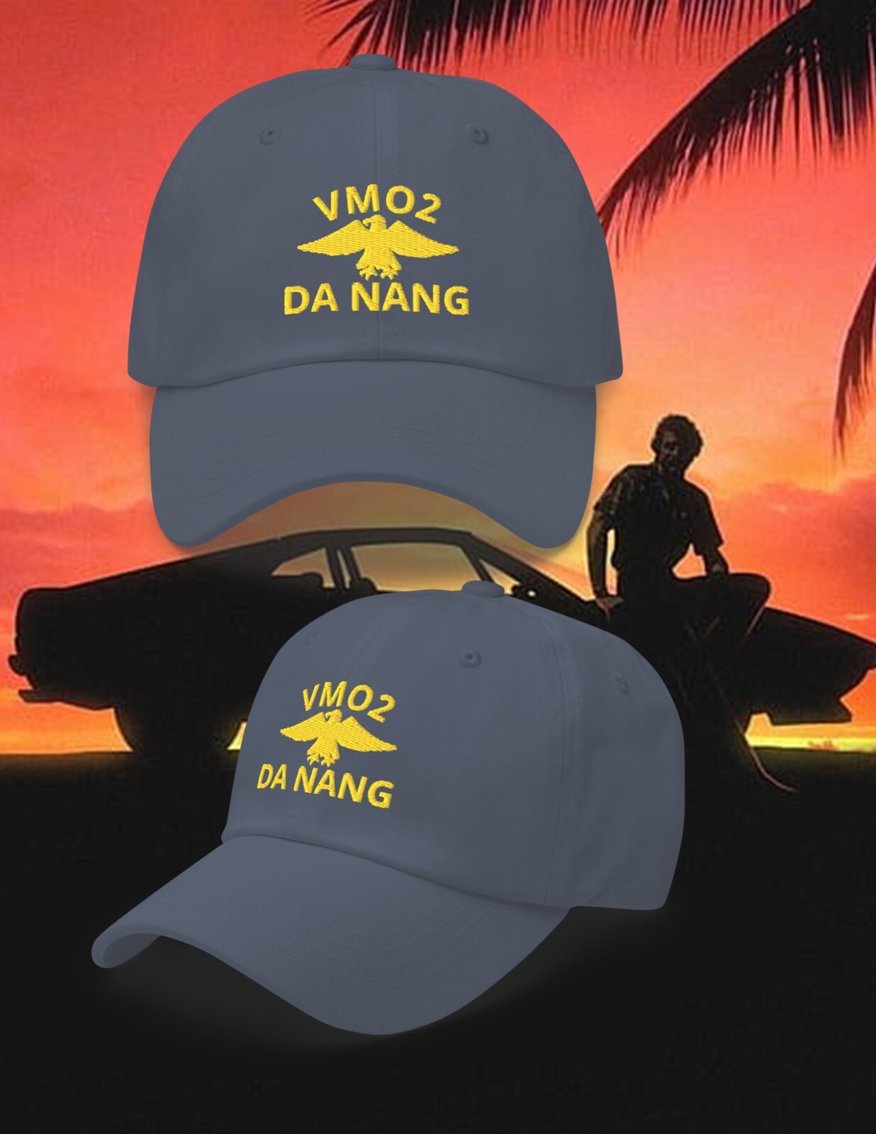 Ghosts of the Battlefield Magnum P.I. VMO-2 DA NANG Vietnam War Hat