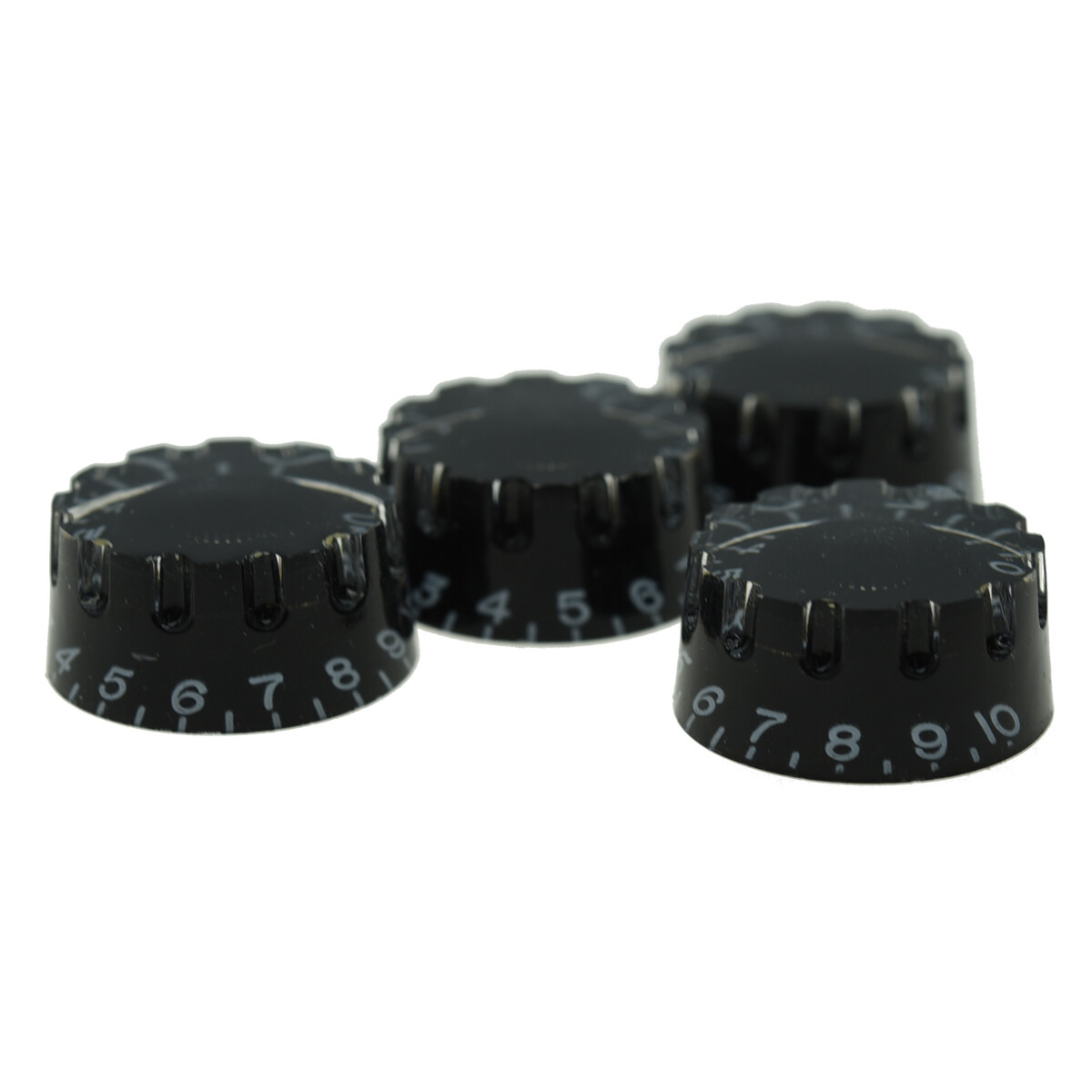 4pcs LP Guitar Knurled Speed Knobs 24 Fine Spline Control Knobs fit Gibson LP BK