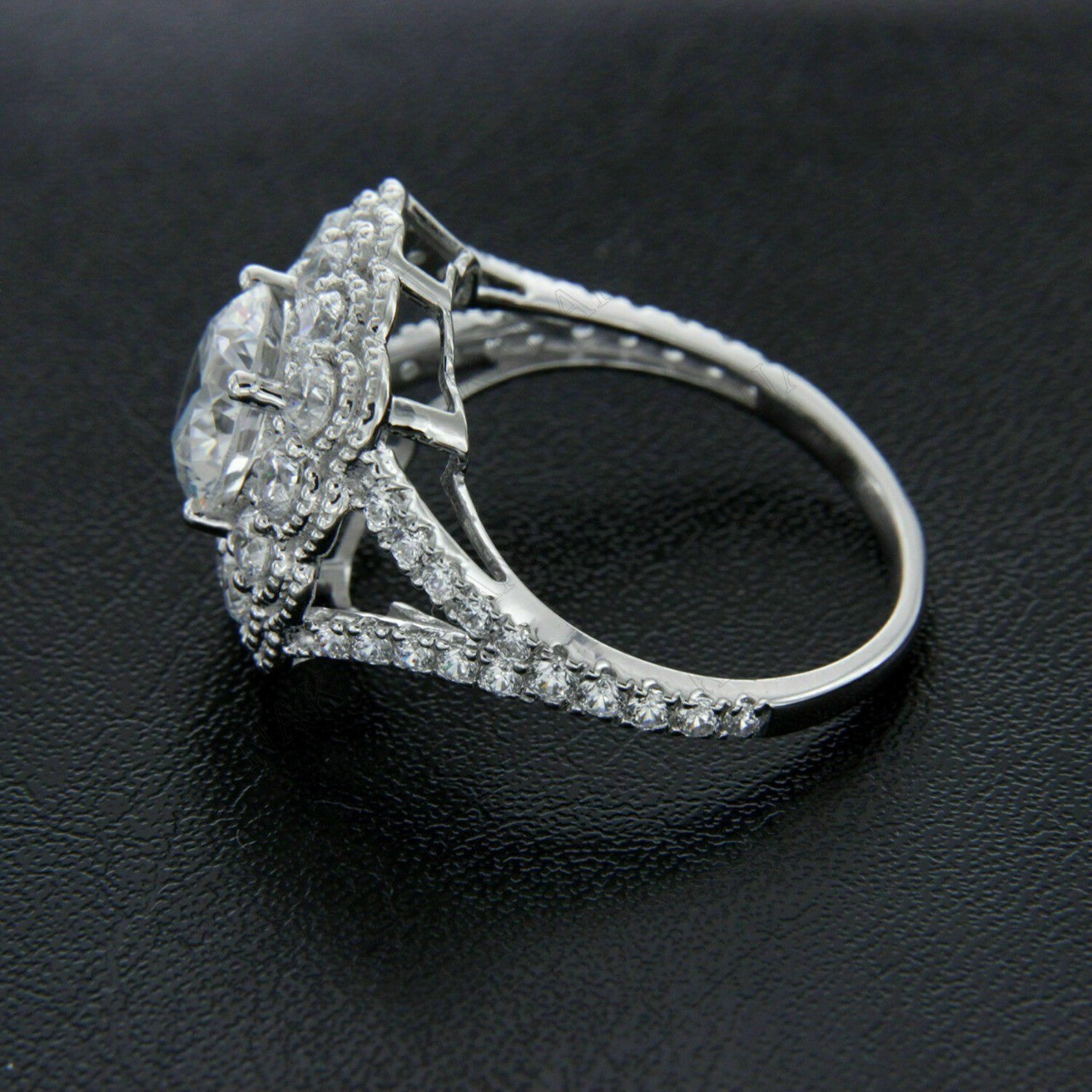 Lab-Created 2.20 Ct Round Cut White Diamond Wedding Ring 925 Sterling Silver