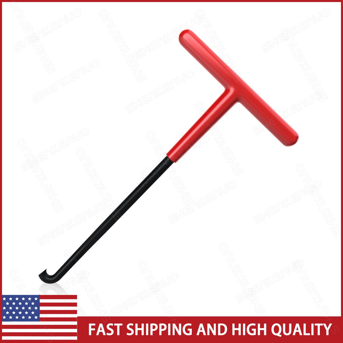 T-Shaped Exhaust Spring Puller with Rubber Grip - Essential Tool for Motorcycles