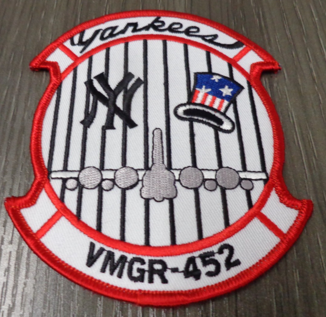 4.5 INCH Marine Corps VMGR-452 Aerial Refueler Squadron Yankees Patch COLOR