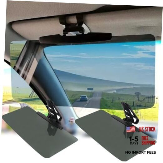 2 Pack Universal Car Sunshield Panel with Anti-Glare Polarized Lenses & UV 2pcs