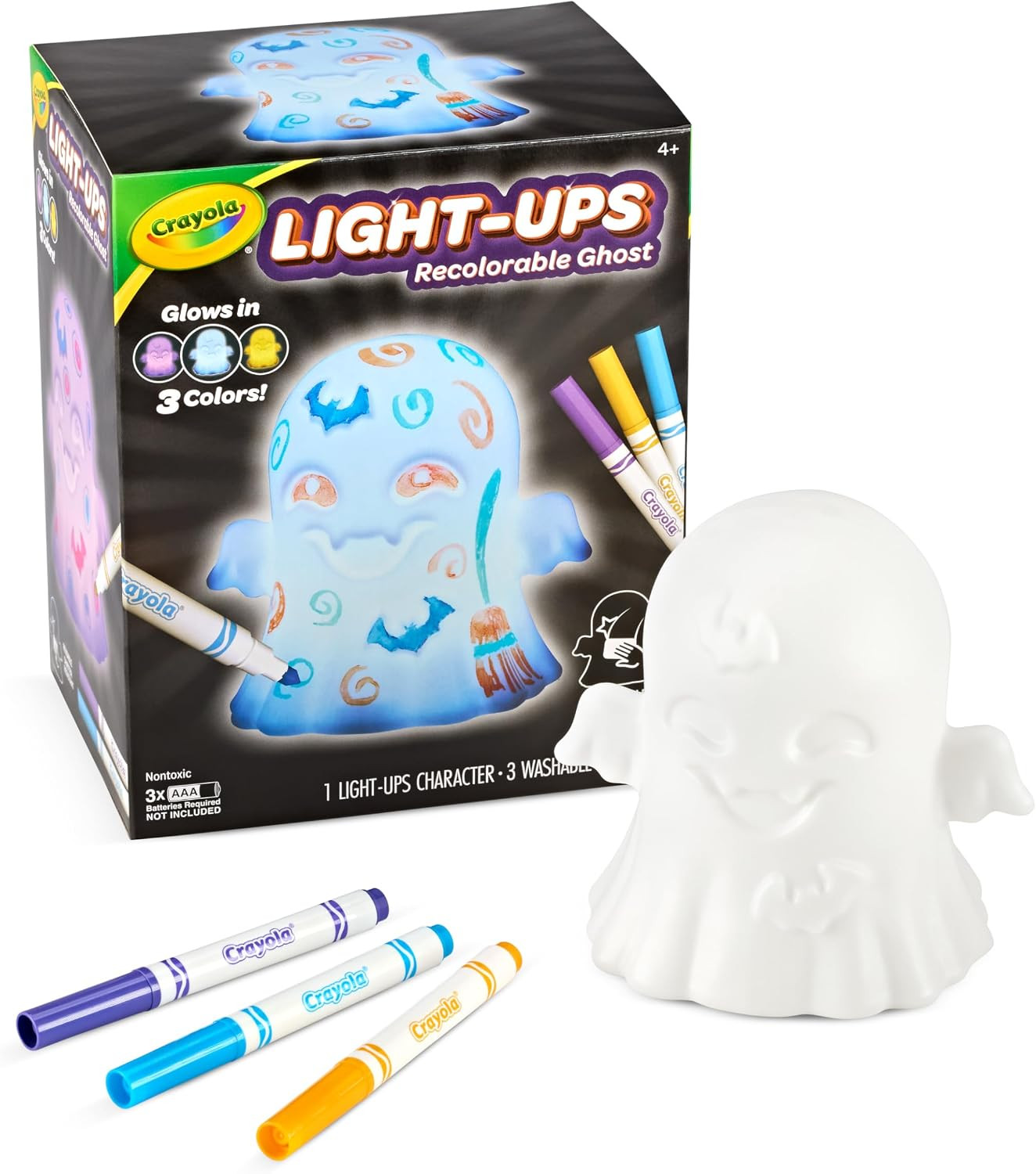 Light-Ups - Ghost, Reusable Coloring Toy & Craft Kit, Light up Ghost, Cute Hallo