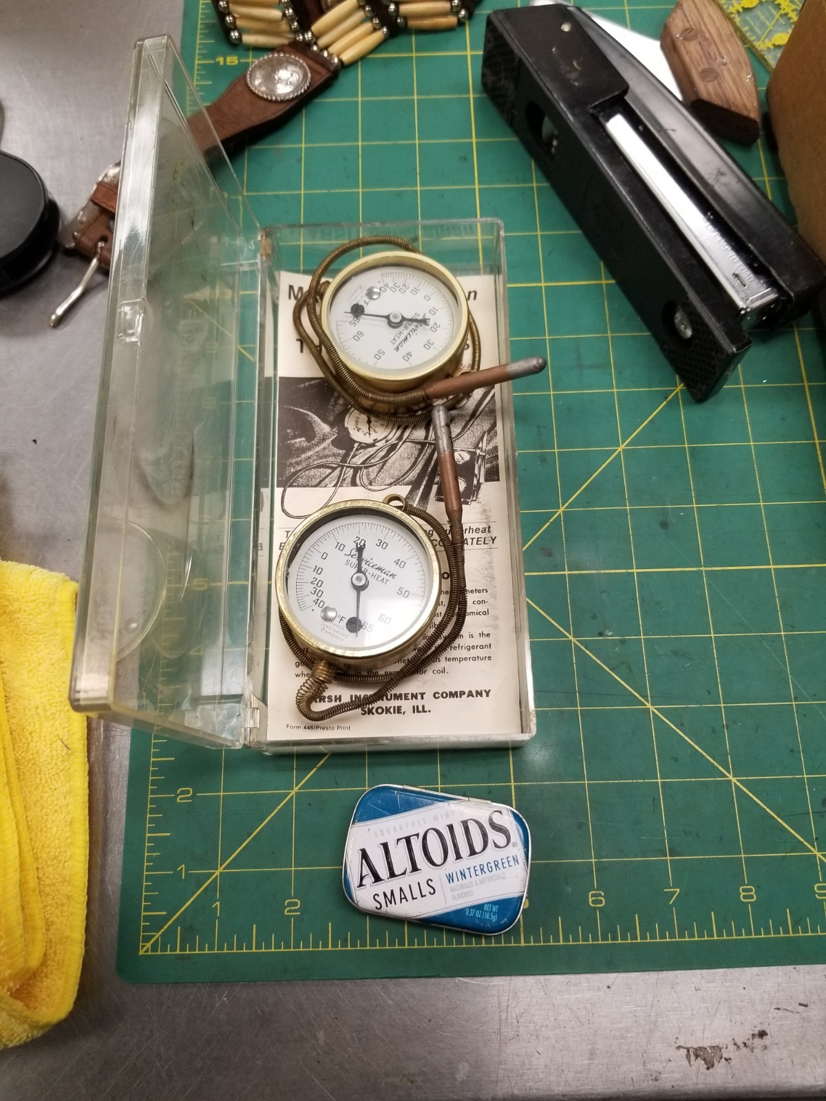 Vintage Marsh Instrument Co. Serviceman Super-Heat Thermometer Kit w/ manual