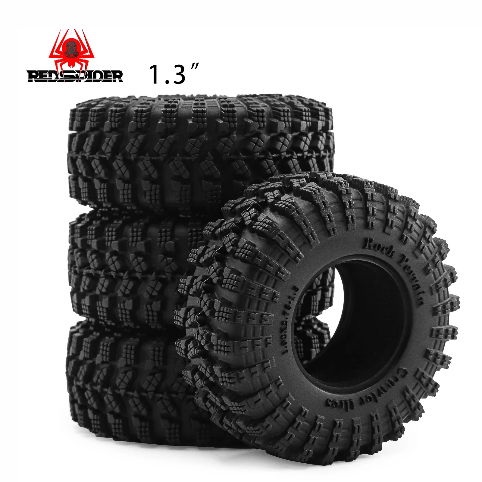 1.3" Wheels Soft Sticky Rubber Tires For RC Crawler Car Axial SCX24 1/18Enduro24
