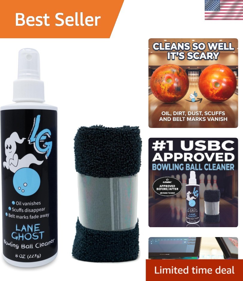 Professional Bowling Ball Cleaner Spray - Unscented 8 Oz for All Ball Types
