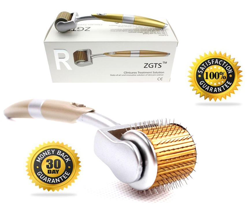 ZGTS Titanium Derma Roller 2.0 mm w/ Travel Case For Stretch Marks, Cellulite