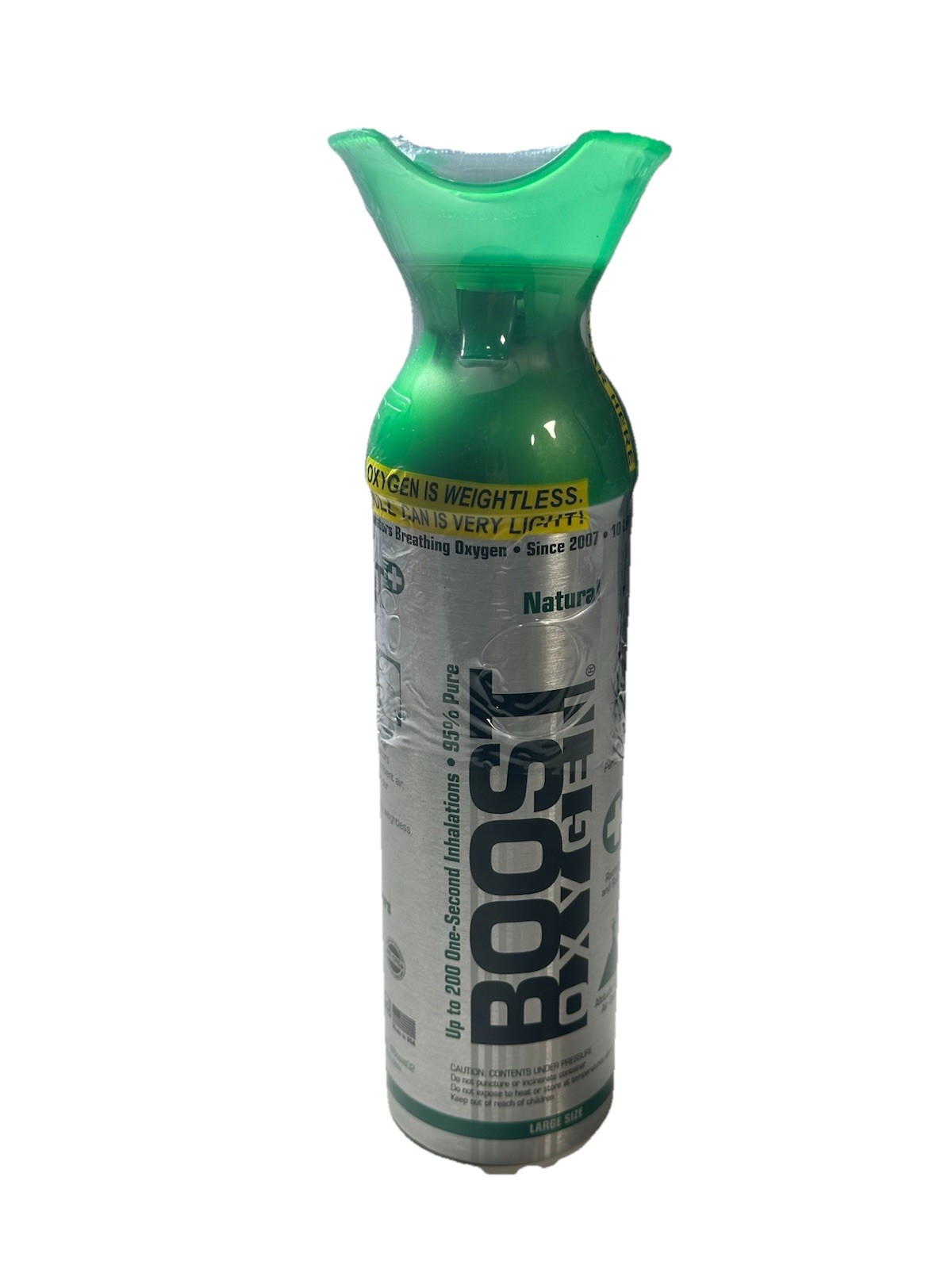 Boost Oxygen 95% Pure Oxygen Natural One Large Canister Unit 10 L 200 doses