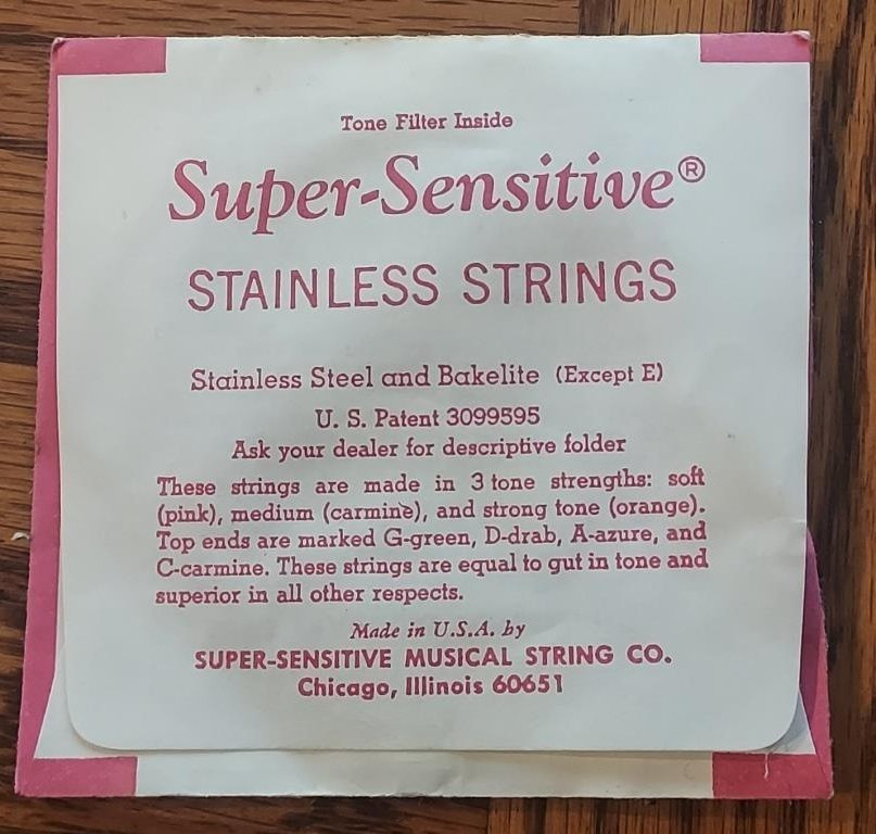 Vintage Cello Strings Super Sensitive Stainless Steel Medium Tone O