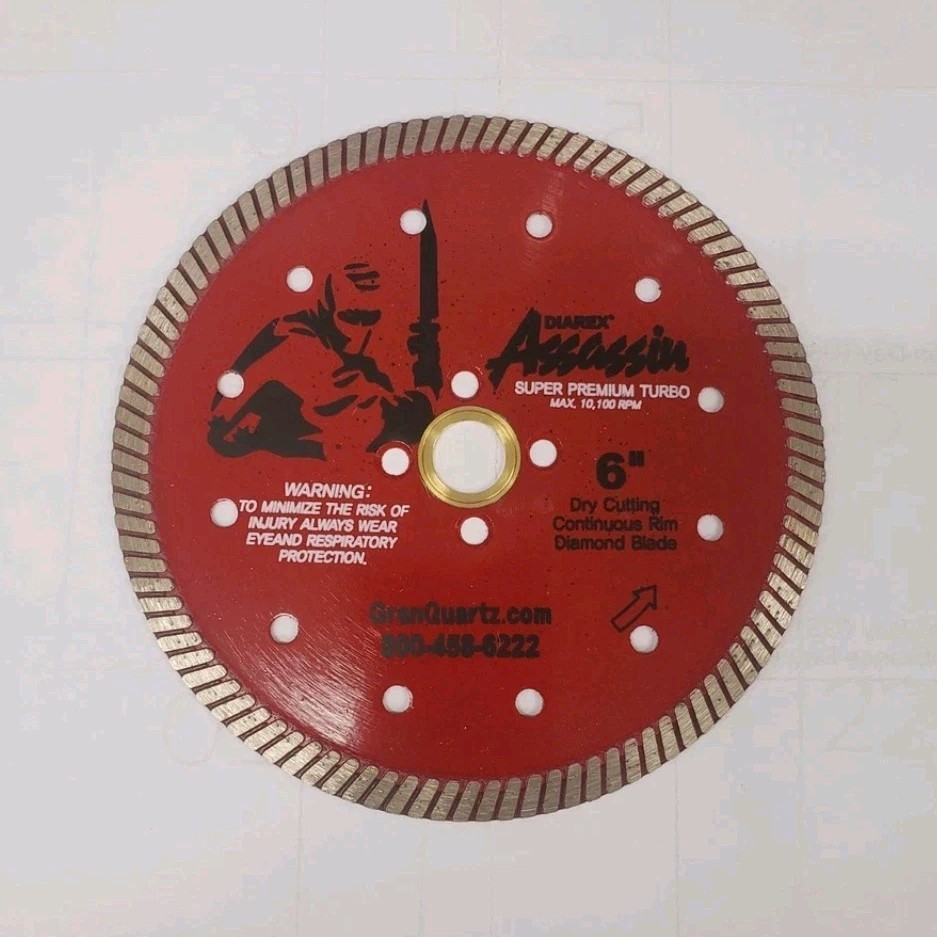 Diarex Assassin Super Premium Turbo 6" Diamond Saw Blade Dry Cutting Red