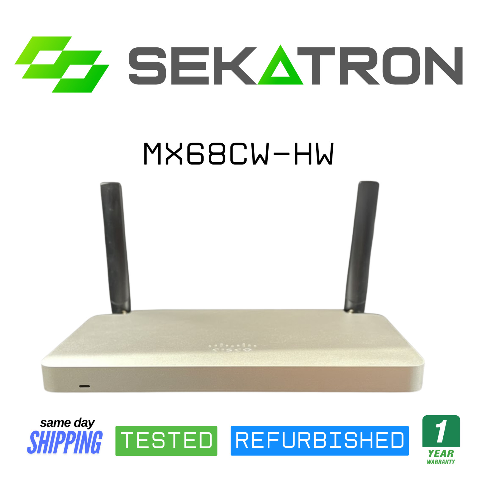 🛡 Cisco Meraki MX68CW-HW Cloud Security Appliance Firewall w/ Power Adapter ⚡