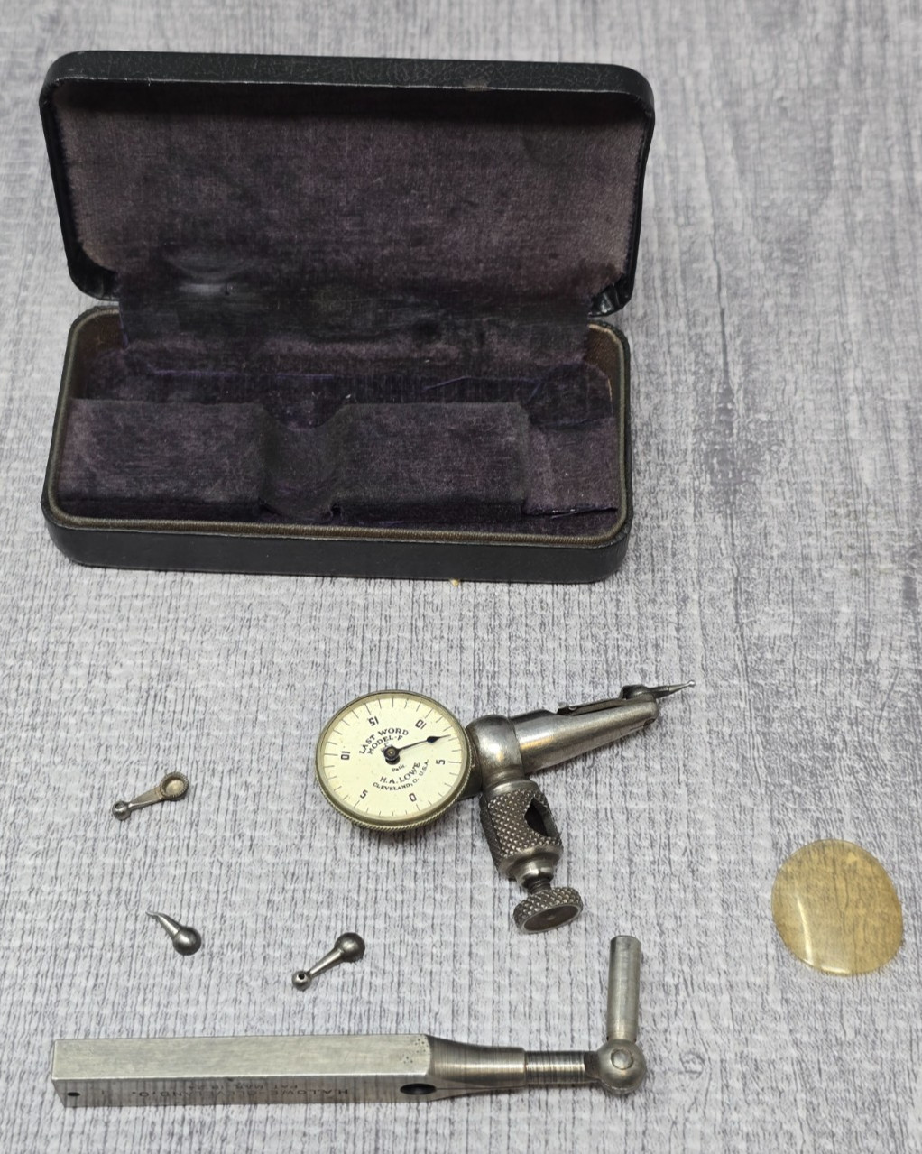 H.A. LOWE LAST WORD Model F DIAL TEST INDICATOR. PRE-STARRETT