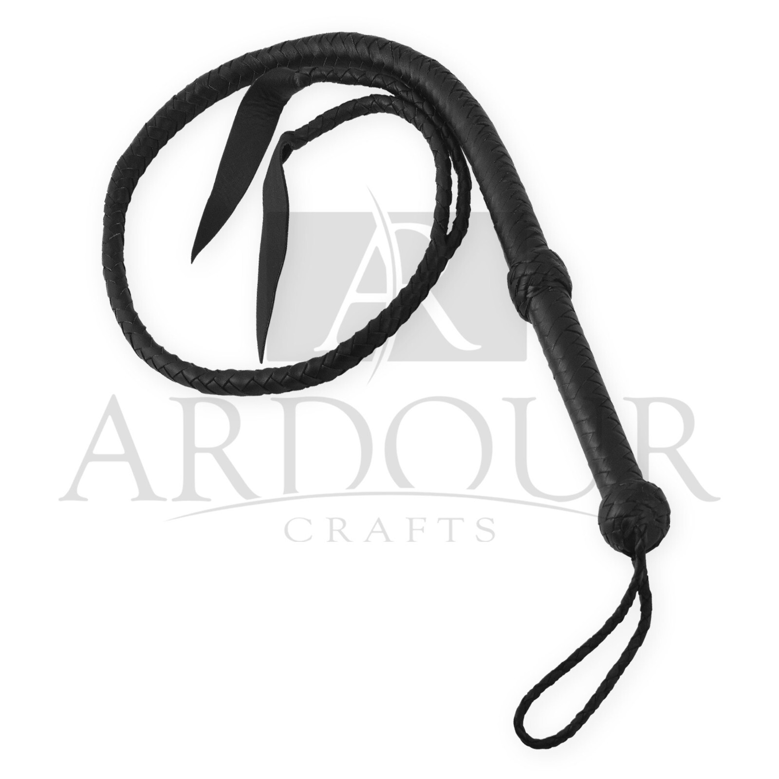 4FT Genuine Leather Bullwhip | 12 Plaits Handmade Heavy Duty Training Whip