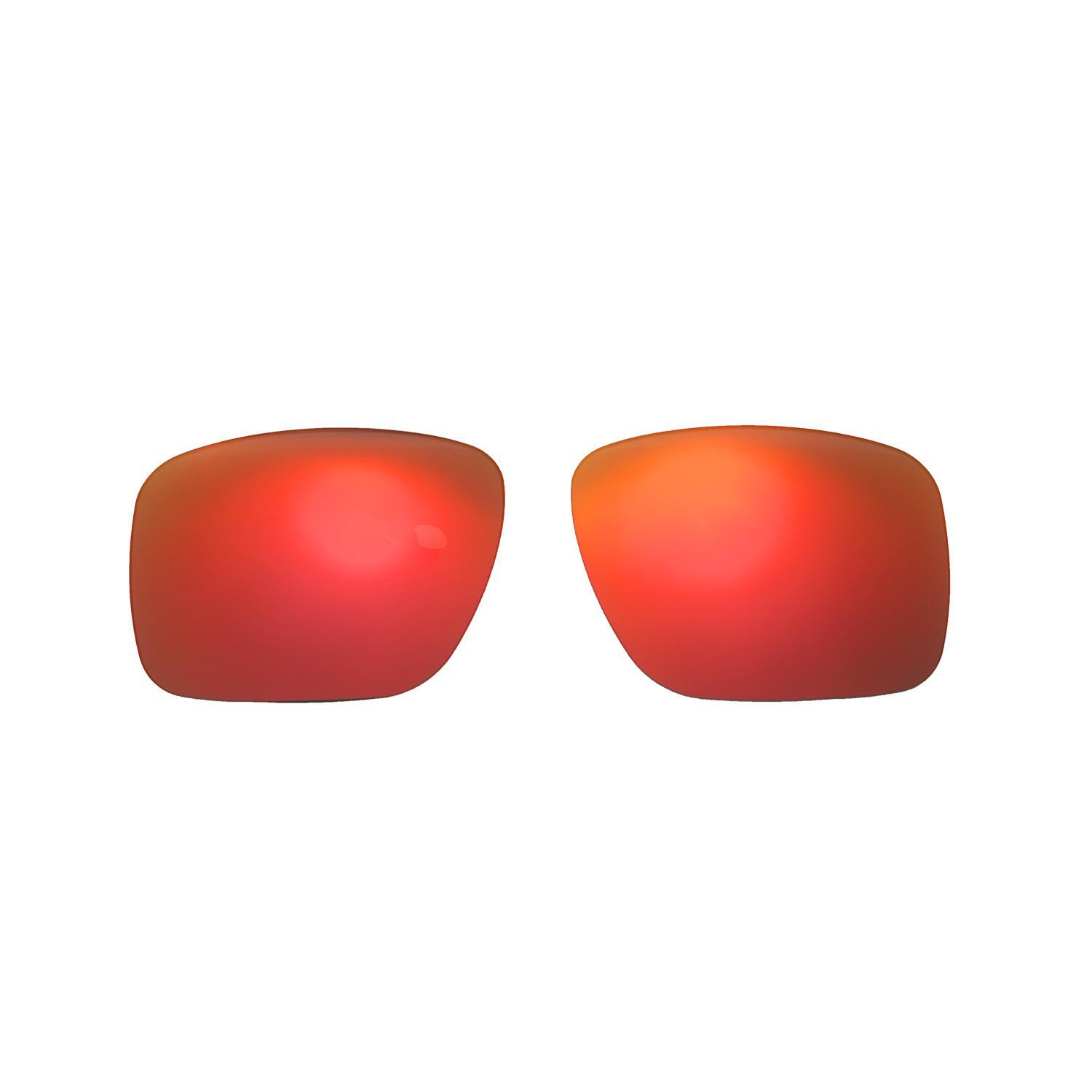 Walleva Fire Red Polarized Replacement Lenses For Oakley Holbrook XL Sunglasses