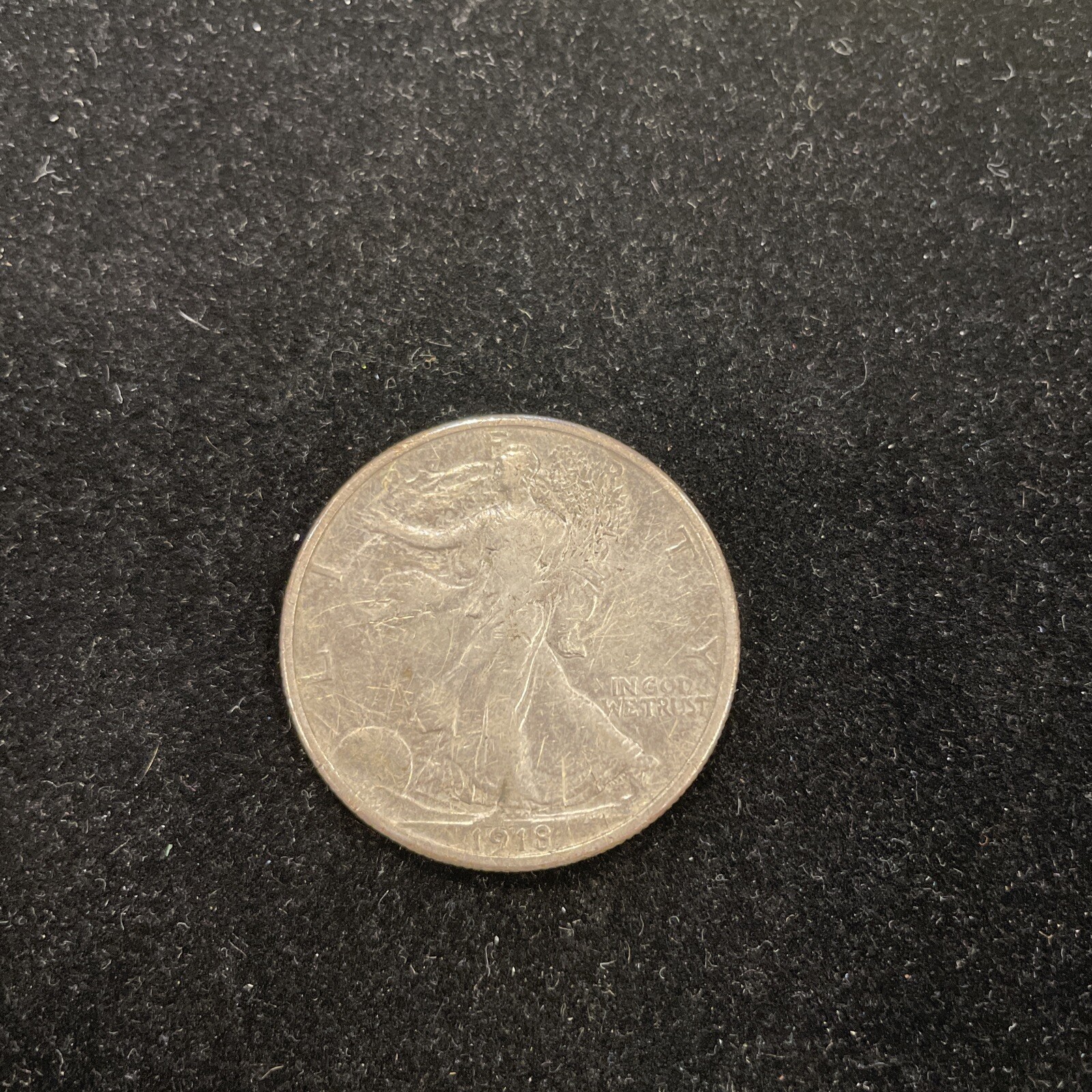 1918 walking liberty half dollar 50c XF + Details Free Shipping.
