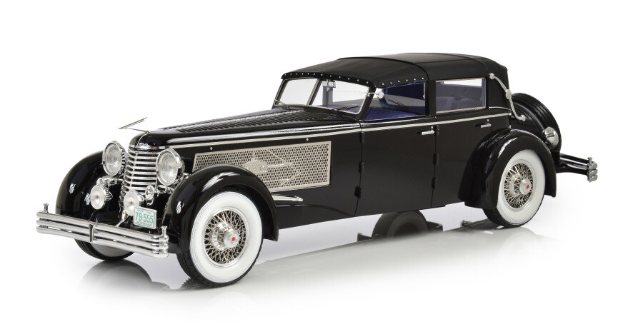 Esval 1937 Duesenberg SJ Town Car Rollson Fully Closed 1/18 Model Car Resin