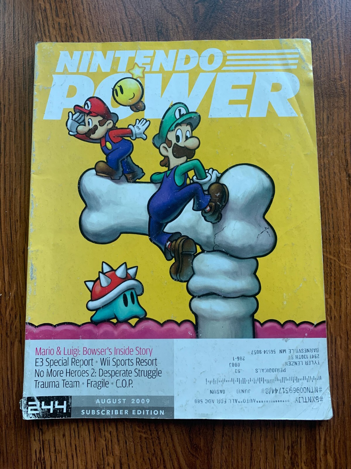 Nintendo Power Magazine Volume 244 August 2009 Mario Luigi Bowsers Inside Story