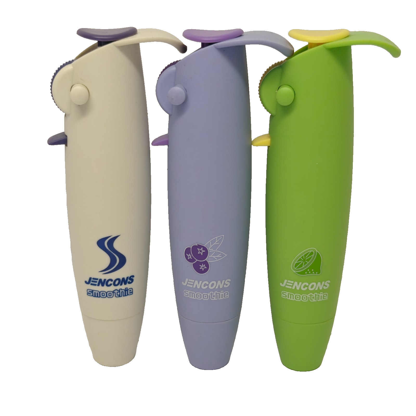 (3) VWR JENCONS Smoothie Pipette Fillers 1-25mL Lemon-Lime Blueberry Vanilla Set