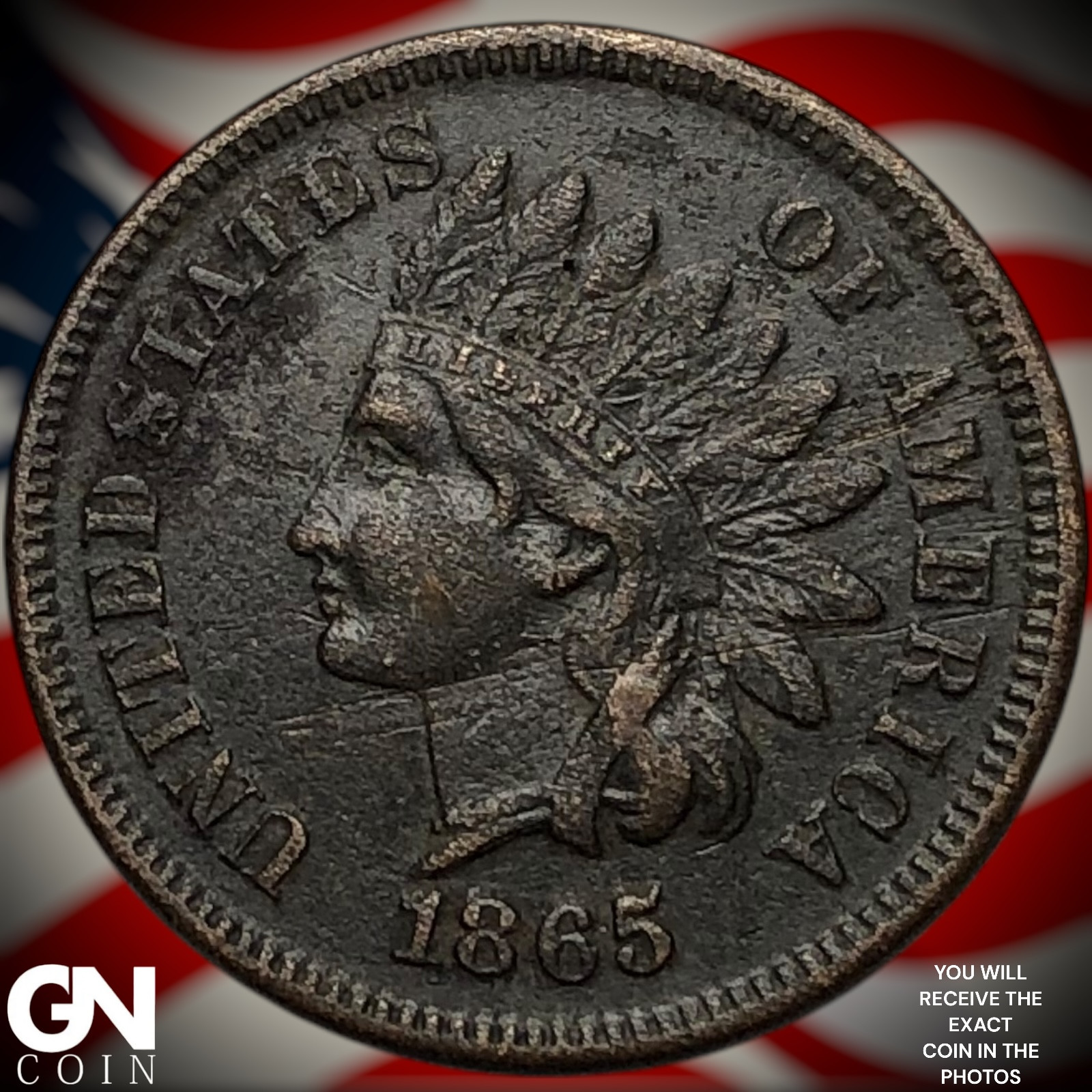 1865 Indian Head Cent Penny Z1817