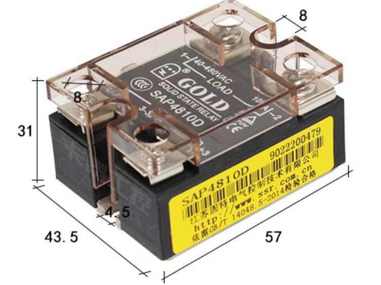 1pc SSR Single-phase Solid State Relay SAP4810D 10A DC Control AC Single LED