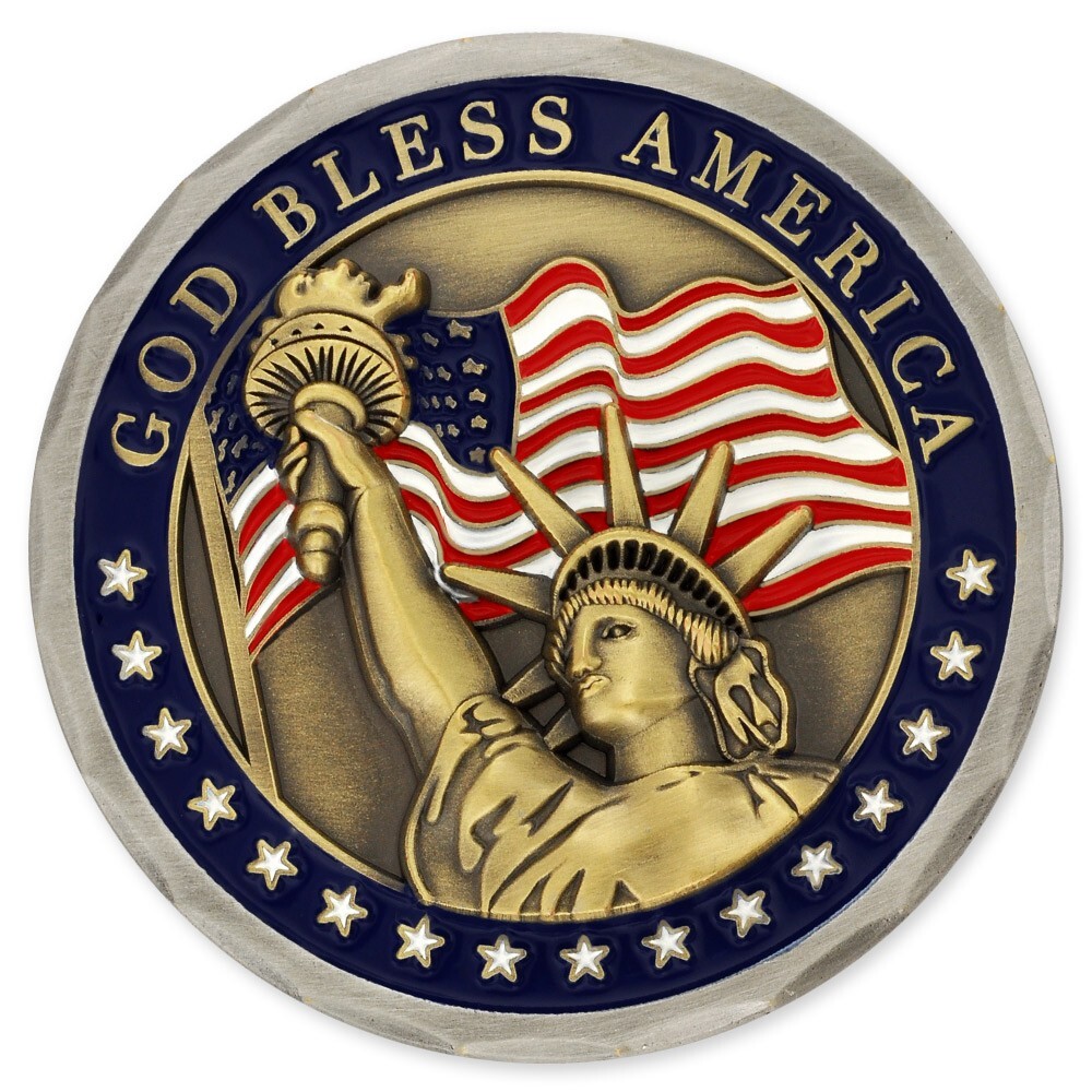 PinMart's United States God Bless America 3D Challenge Coin
