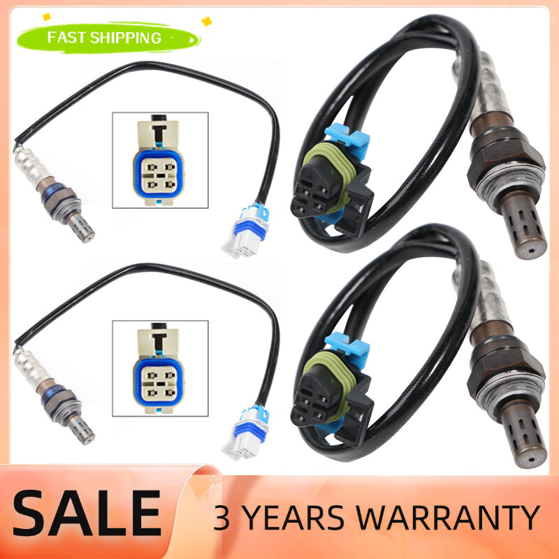 4X Oxygen Sensors Fit For Chevrolet Silverado 2500 2008-2012 3500 2008-2014 6.0L