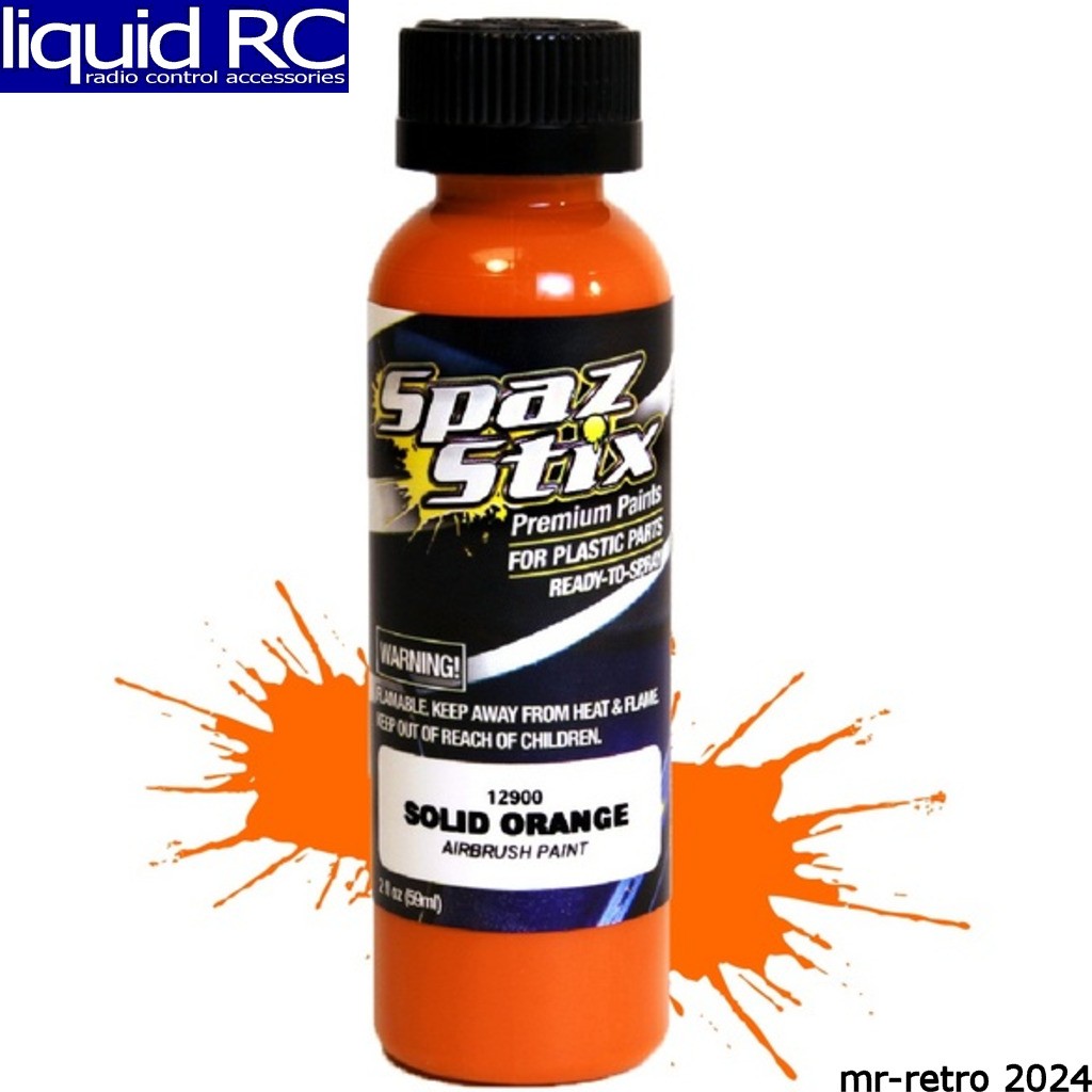Spaz Stix 12900 Solid Orange Airbrush Ready Paint 2oz Bottle